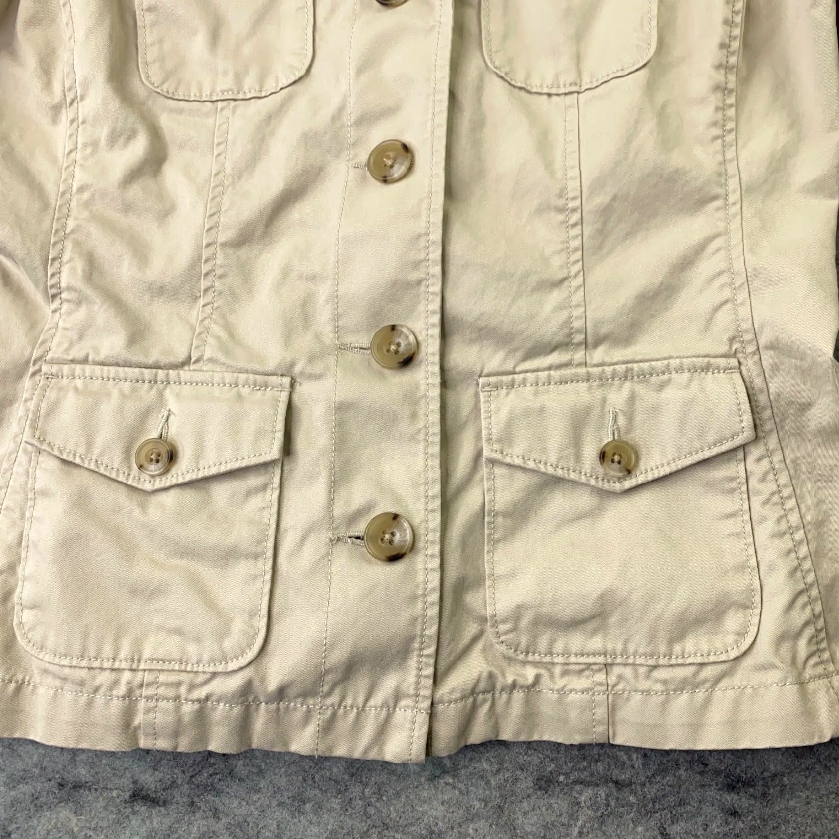 Eddie Bauer Vintage Eddie Bauer Women's Jacket Cotton Twill Size 6 Beige Casual Formal Outerwear Size M / US 6-8 / IT 42-44 - 7 Thumbnail