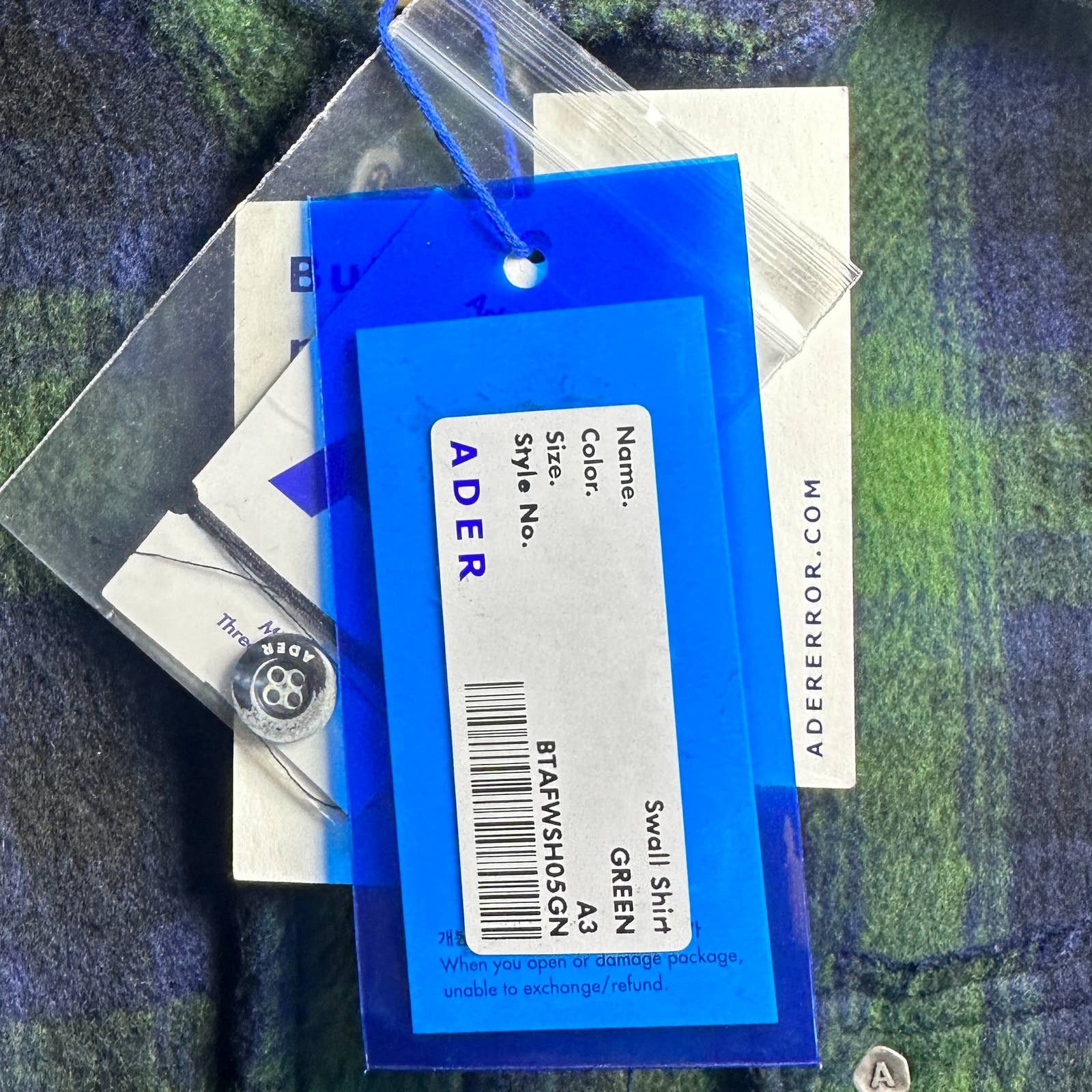 Ader Error F/W20 Swall Plaid Shirt Size US XL / EU 56 / 4 - 7 Thumbnail