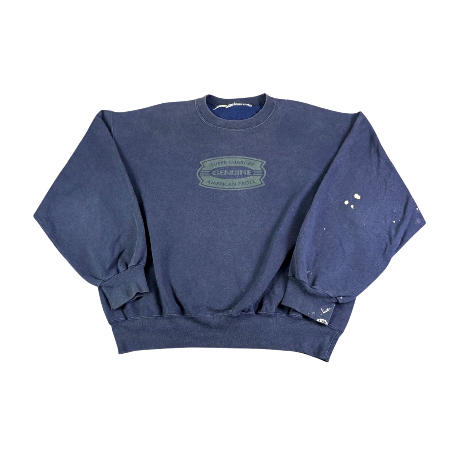 American Eagle Outfitters VINTAGE American Eagle Sweatshirt Mens XL Navy Blue Distressed Graphic Crewneck Size US XL / EU 56 / 4 - 2 Thumbnail
