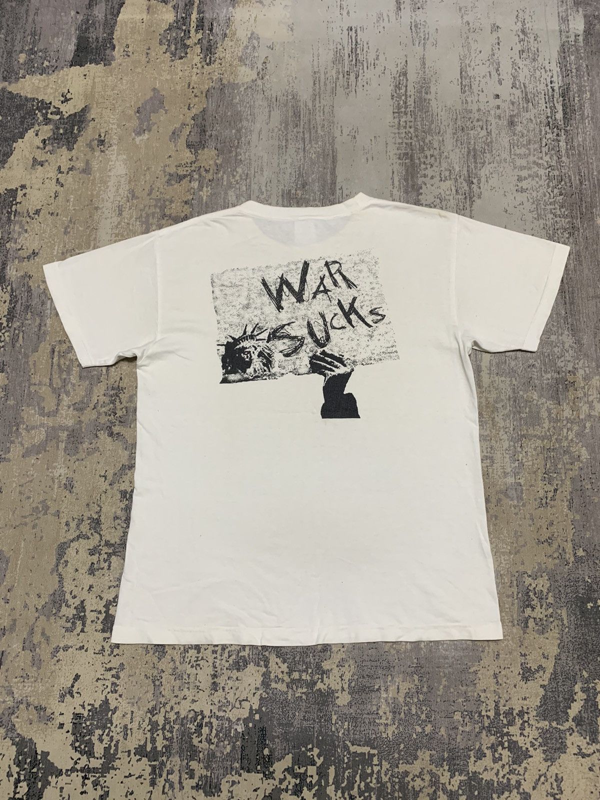 Band Tees × Vintage Vintage Fuck Bush War Sucks Photo Tees Size US M / EU 48-50 / 2 - 3 Thumbnail