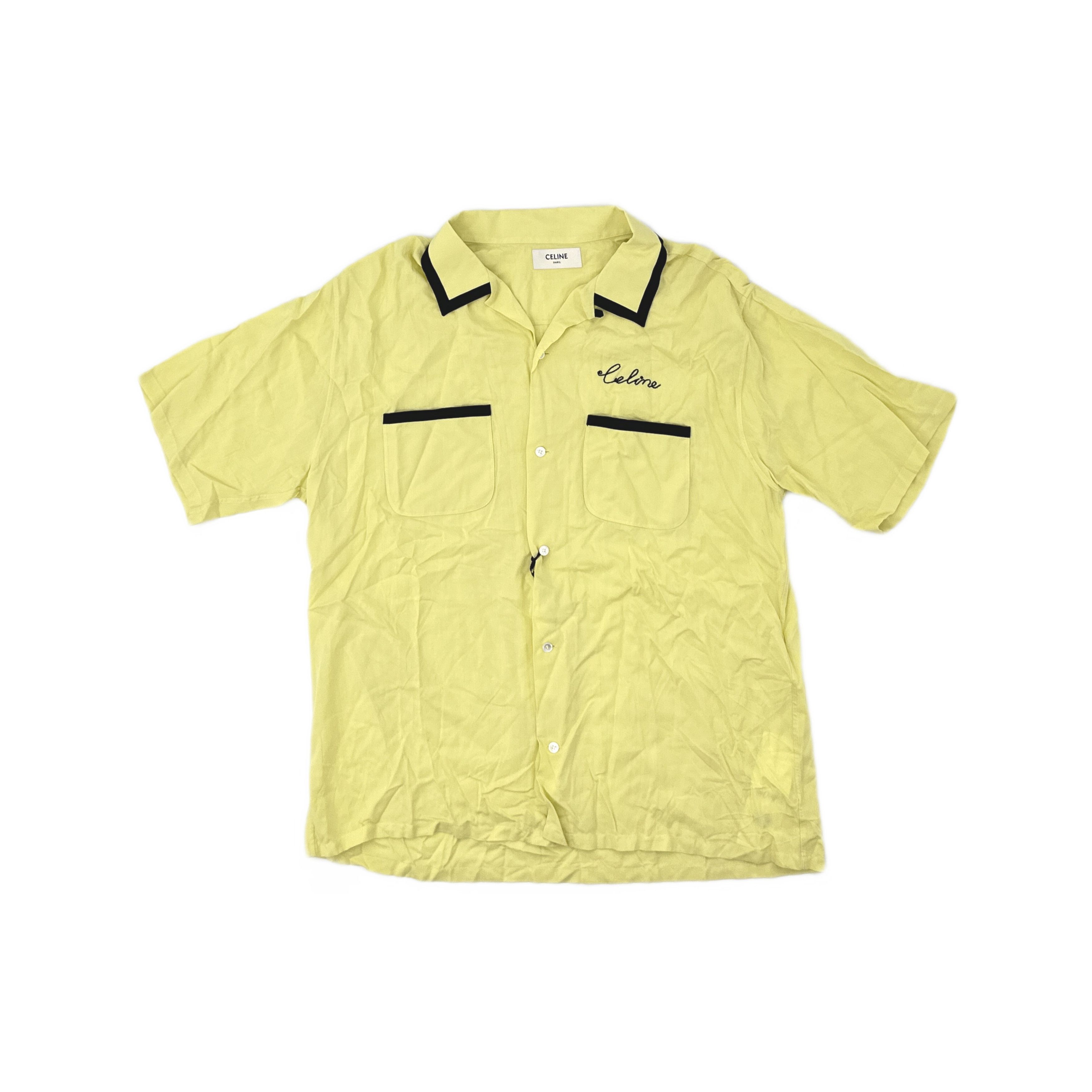 Celine Celine Logo Embroidery Short Sleeve Shirt Size M Size US XXS / EU 40 - 1 Thumbnail