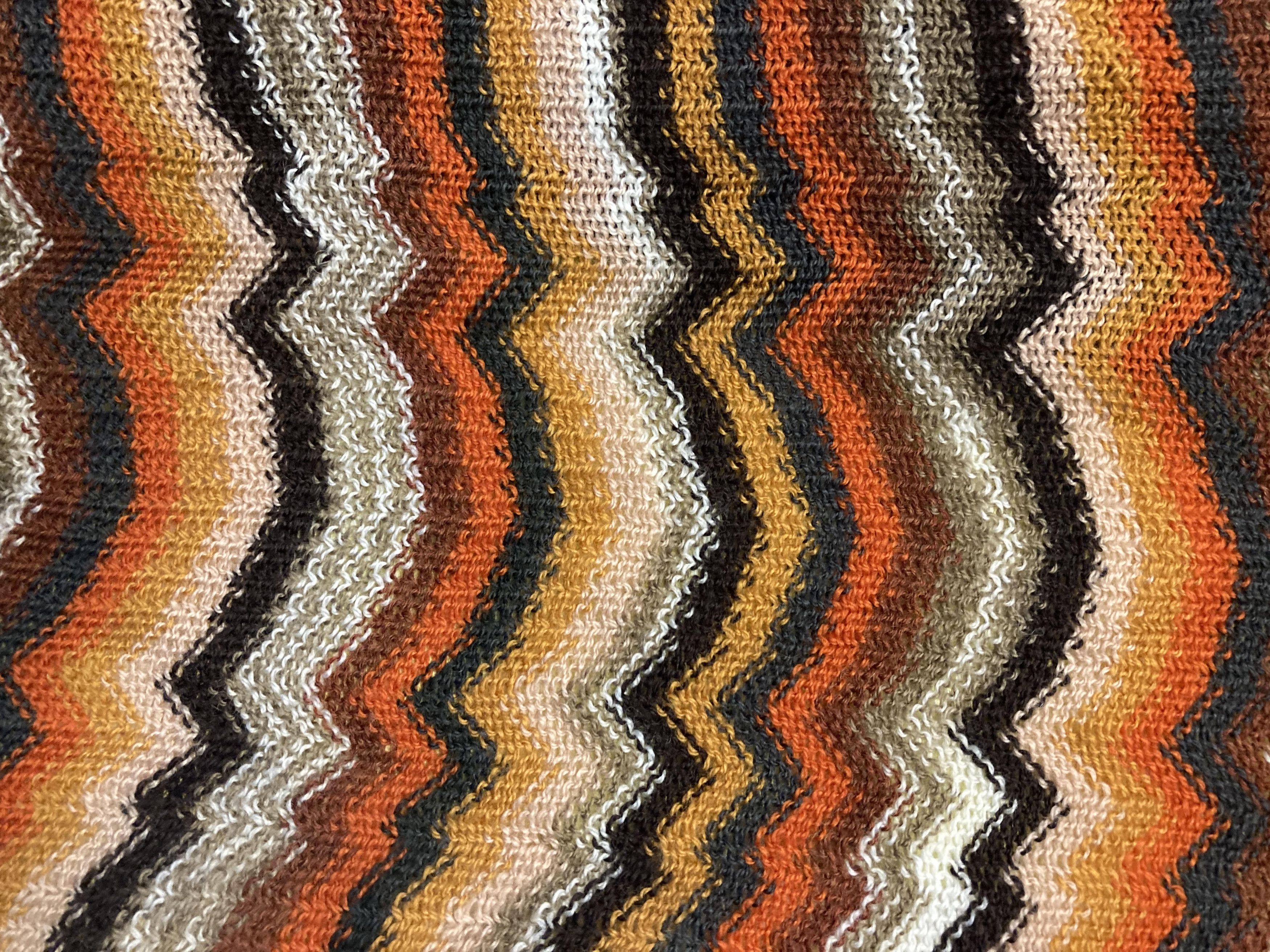 Missoni Missoni Zig Zag Wave Fine Knit Fringe Scarf Art Streetwear Size ONE SIZE - 8 Thumbnail