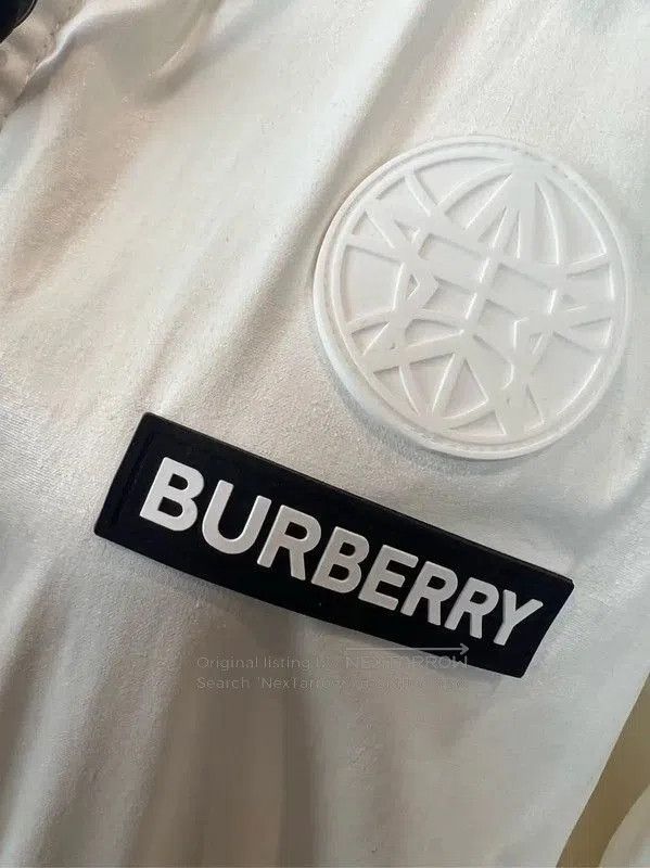 Burberry Burberry Women's L-Size White Cotton Coat. Size L / US 10 / IT 46 - 3 Thumbnail