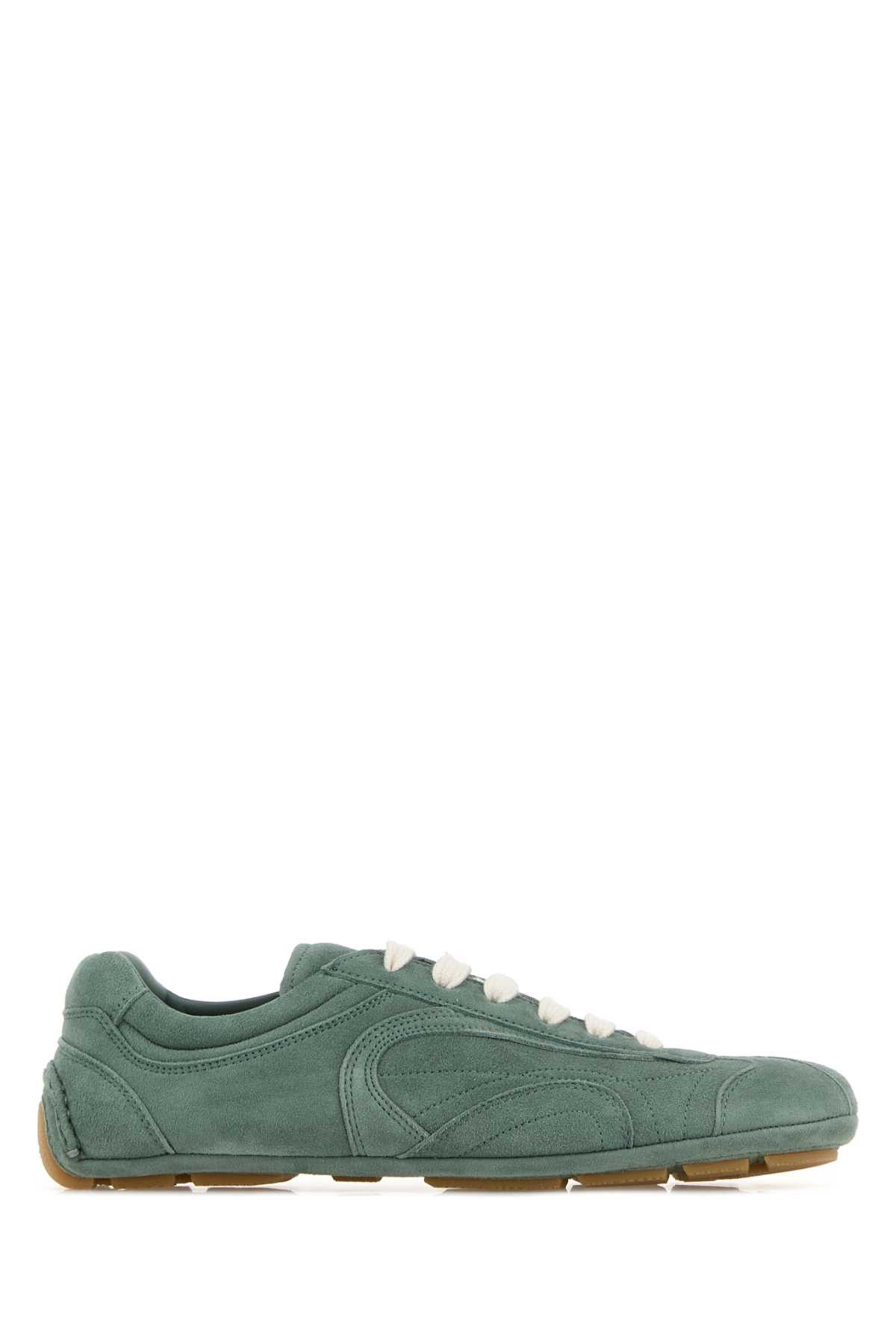 Mint Green Suede Montecarlo Sneakers