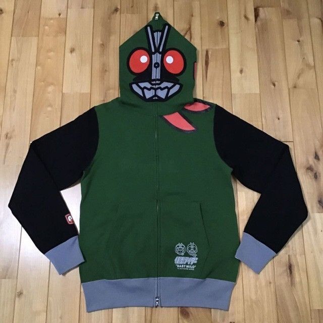 Bape BAPE × MASKED RIDER full zip hoodie a bathing ape Size US S / EU 44-46 / 1 - 1 Thumbnail