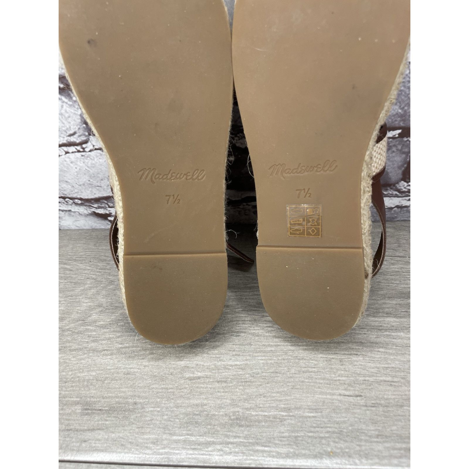 Madewell Madewell Julie Beige Brown Espadrille Slingback Strap Sandal Size US 7.5 / IT 37.5 - 8 Thumbnail
