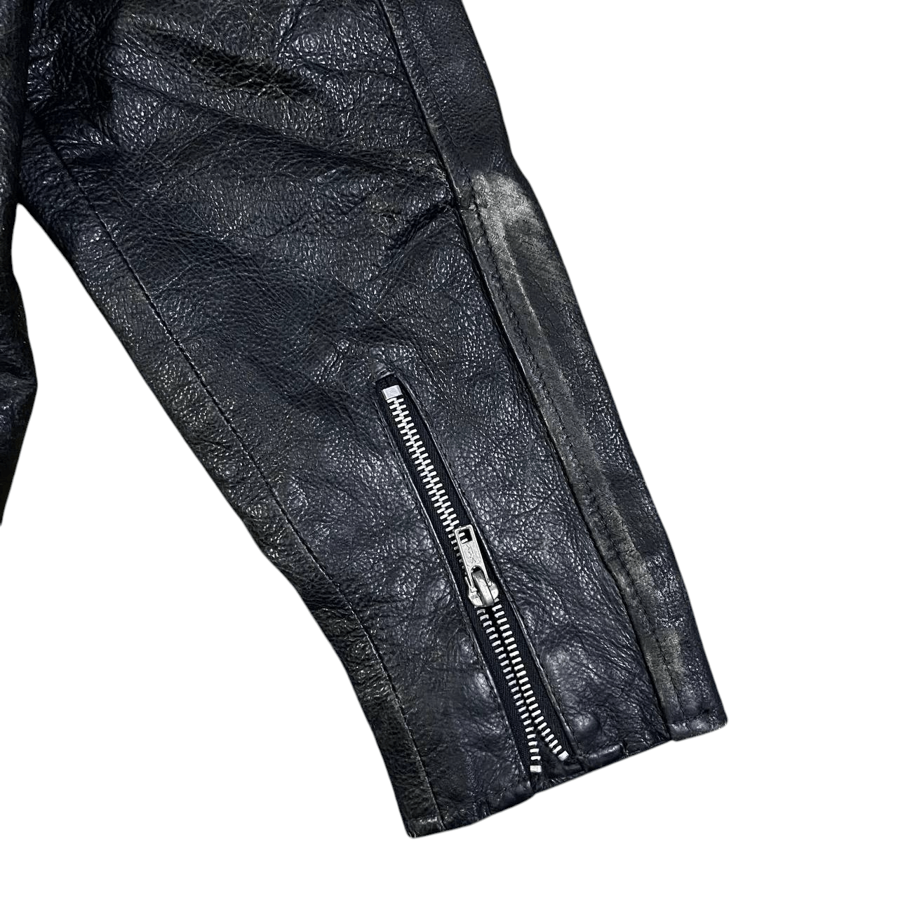 Leather Vintage Motorcycle Rider Leather Jacket Double Collar Size US M / EU 48-50 / 2 - 17 Thumbnail
