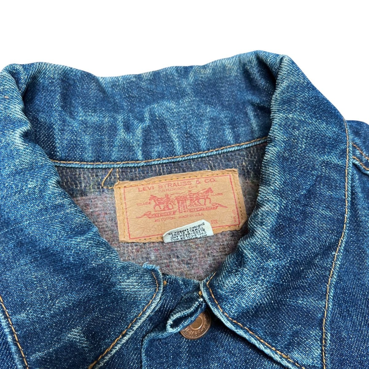 Levi's 60s Levi’s Big E Type III Trucker Blanket Lined Denim Jacket Size US L / EU 52-54 / 3 - 12 Thumbnail
