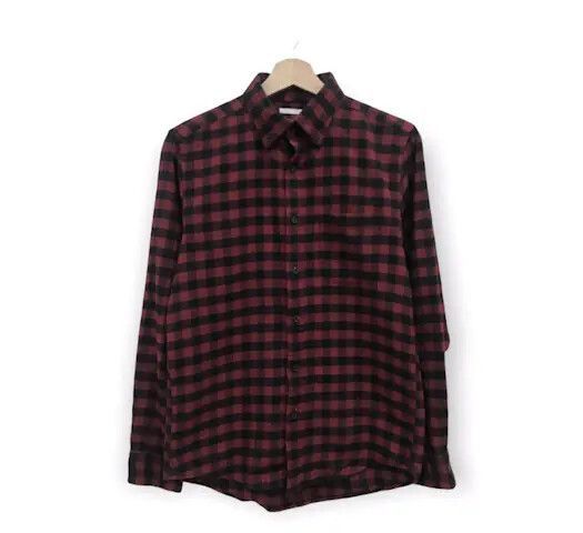 image of G.u Plaid Tartan Flannel Shirt, Men's (Size Medium)