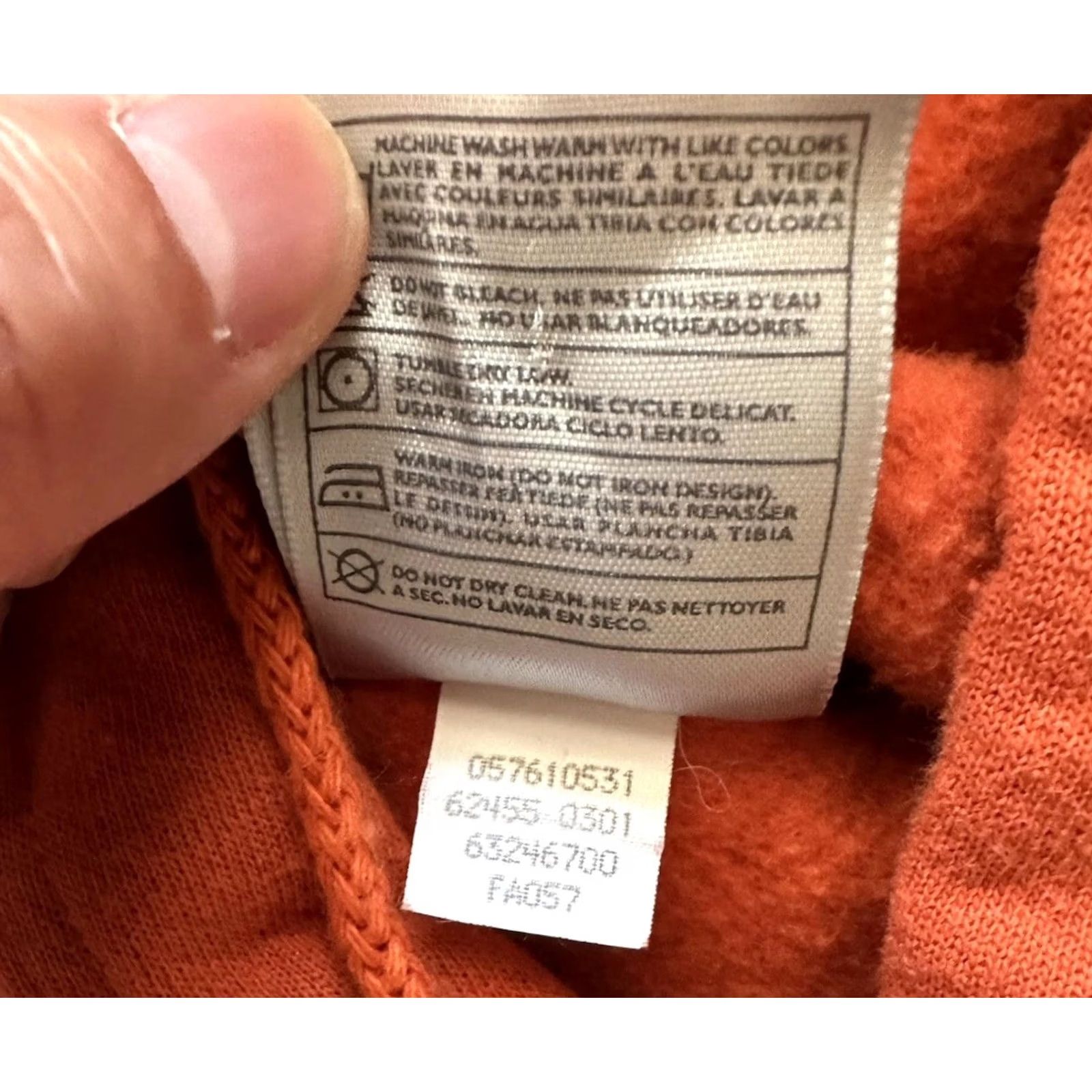 Nike VINTAGE Nike Center Swoosh Pullover Hoodie Mens L Orange 90s Retro Grunge Hip Hop Sports Logo Long Sleeve Drawstring Pocket Heavyweight Size US L / EU 52-54 / 3 - 6 Thumbnail
