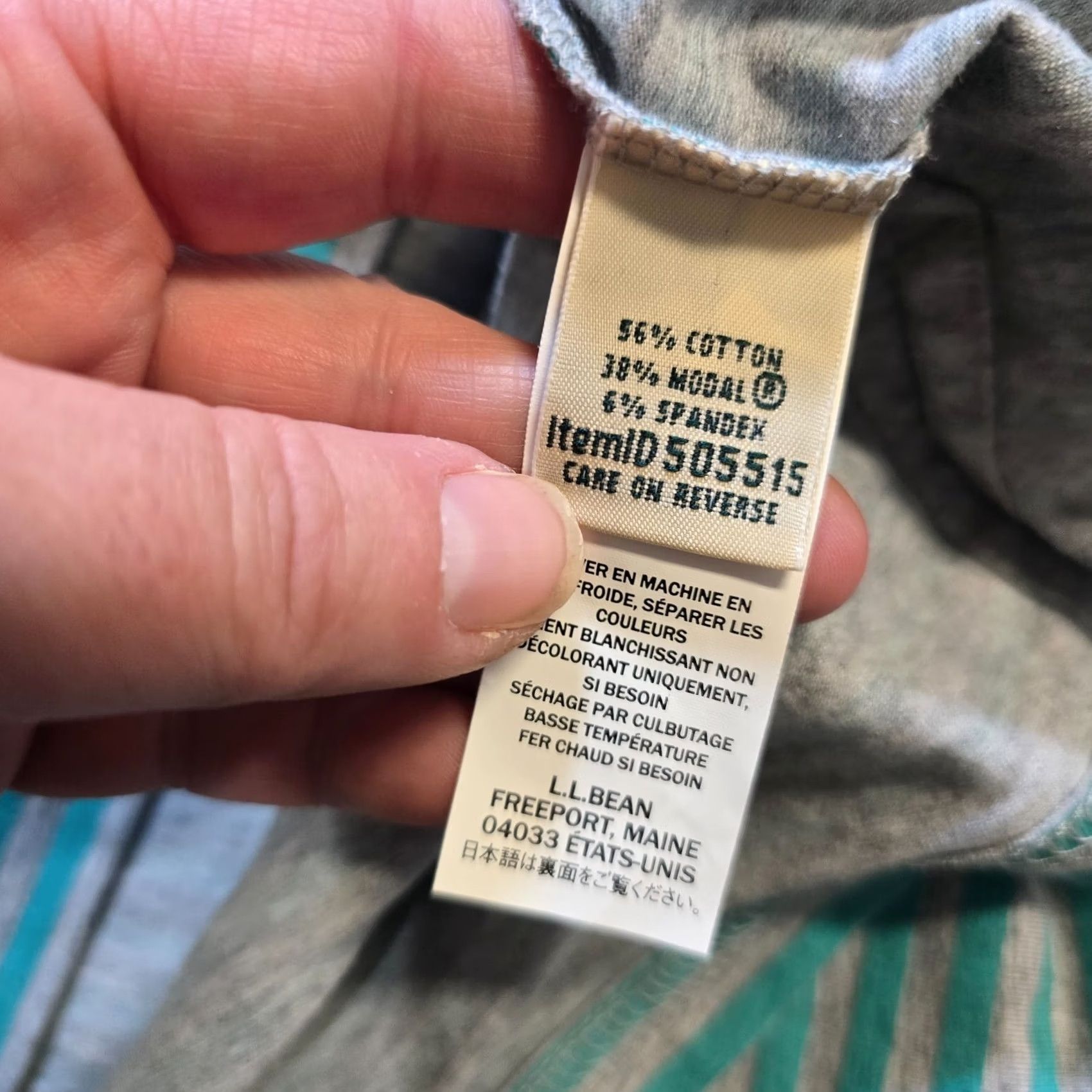 Vintage L.L. Bean Top Womens Size Small Gray Striped Cotton Long Sleeve Round Neck Blouse Size S / US 4 / IT 40 - 7 Thumbnail