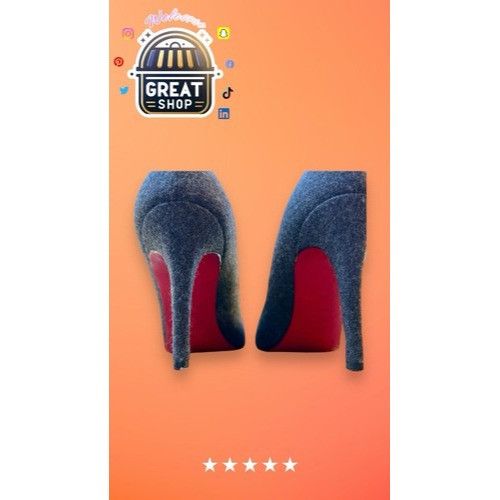 Christian Louboutin Christian Louboutin Womens Peep Toe Heels Size 7US/37.5EU Gr Size US 7 / IT 37 - 15 Thumbnail