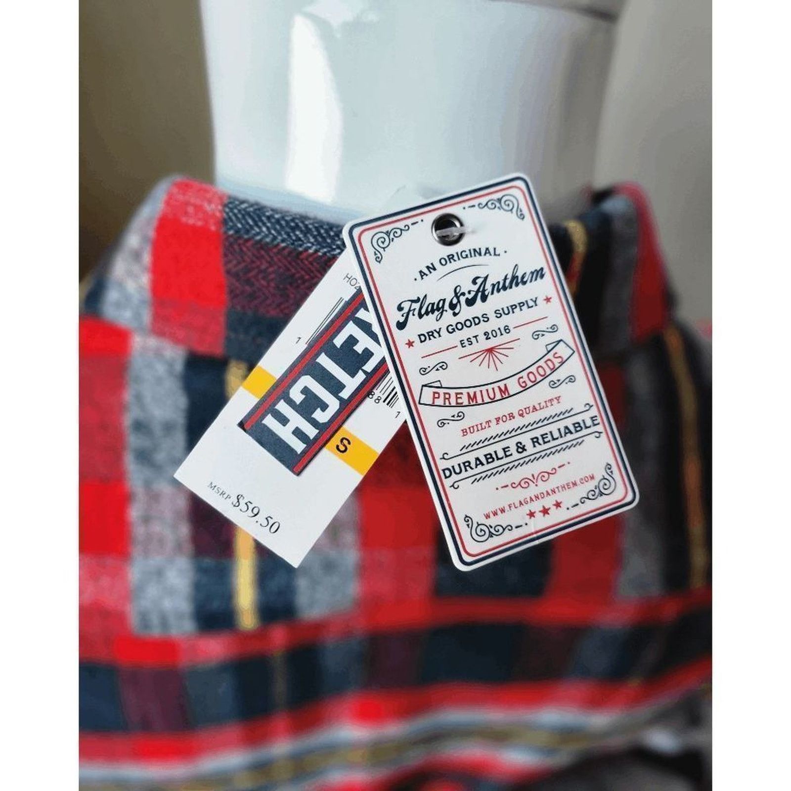 Flag & Anthem NWT Flag & Anthem Ames Pocket Flannel Shacket Red Men's S Size US S / EU 44-46 / 1 - 5 Thumbnail