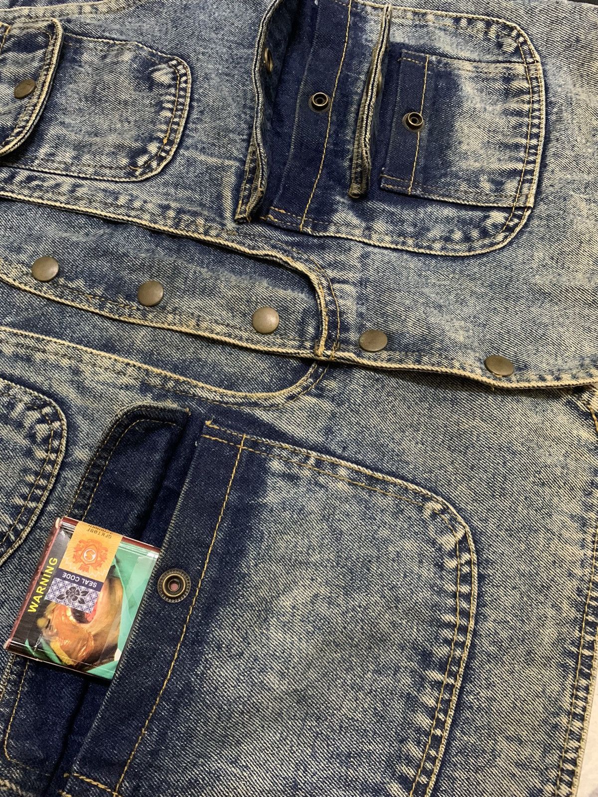 Hysteric Glamour Vintage Japanese Manx Tactical Biker/Trucker Denim Vest Size US M / EU 48-50 / 2 - 10 Thumbnail