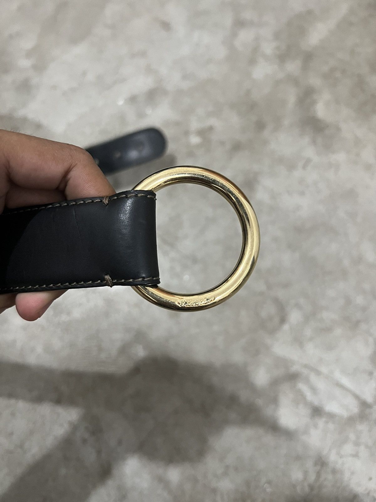 Designer × Loro Piana Loro Piana Brown Leather Stitched Belt Size ONE SIZE - 7 Thumbnail