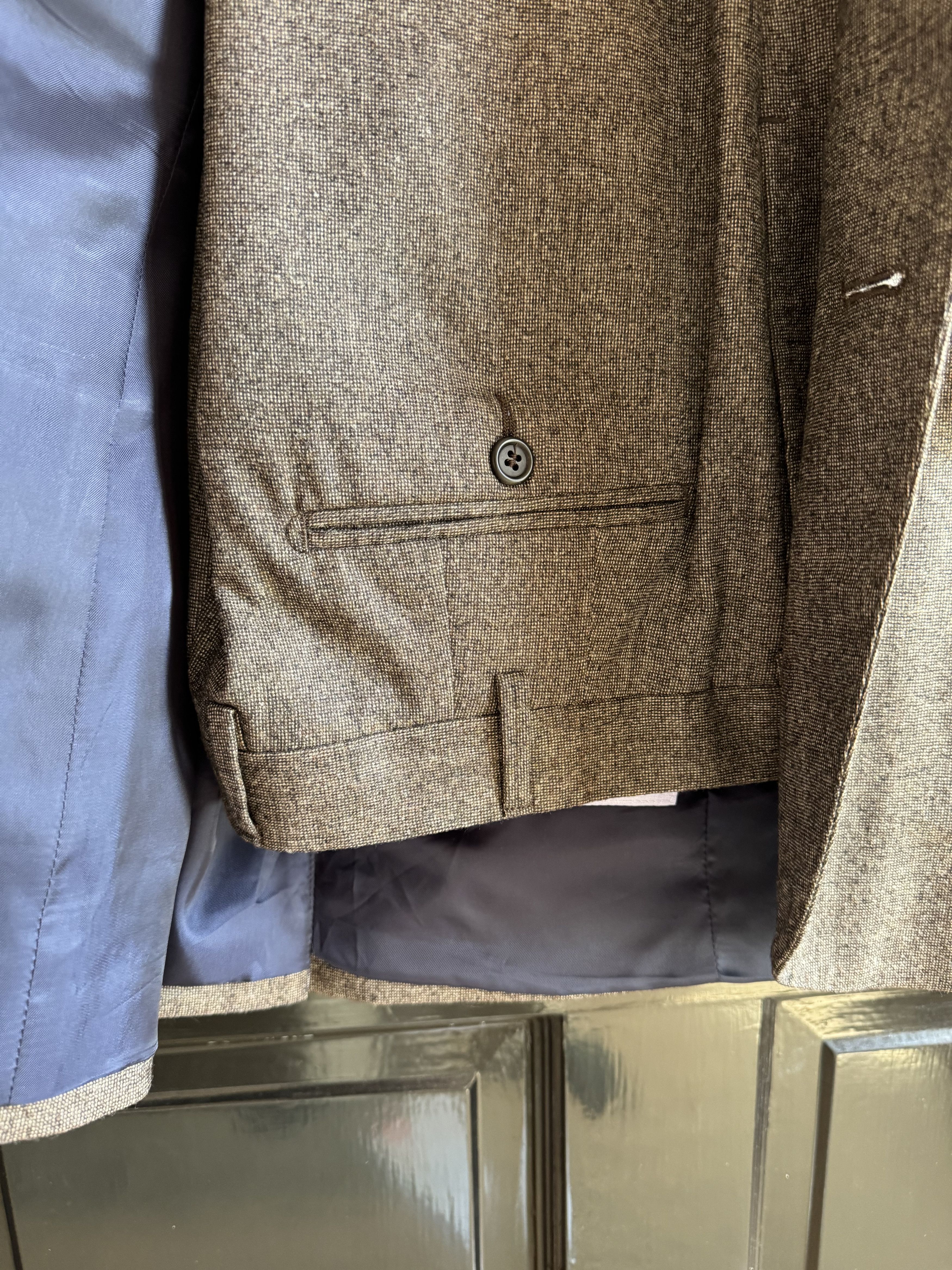 Sid Mashburn Sid Mashburn Brown Tic Weave Flannel Suit 50IT (40R) Size 40R - 5 Thumbnail