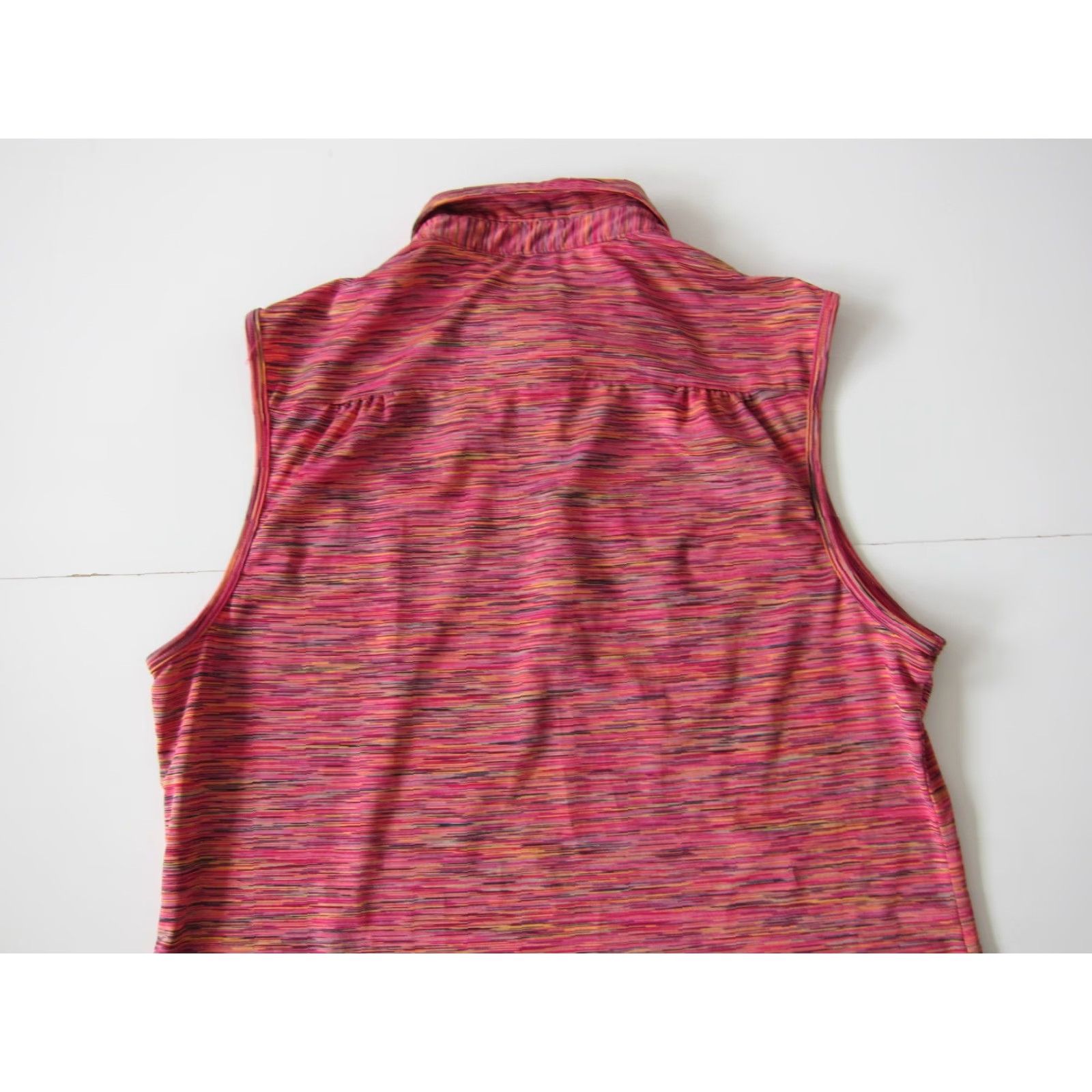Puma Puma Sport Lifestyle Pink Stripe Stretch Sleeveless Collared Polo Shirt Women XL Size XL / US 12-14 / IT 48-50 - 6 Thumbnail