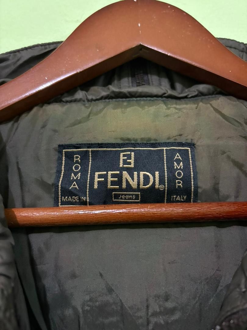 Fendi Vtg Fendi Roma Padded Jacket With Hoodie Logo Stripe Design Size US S / EU 44-46 / 1 - 15 Thumbnail