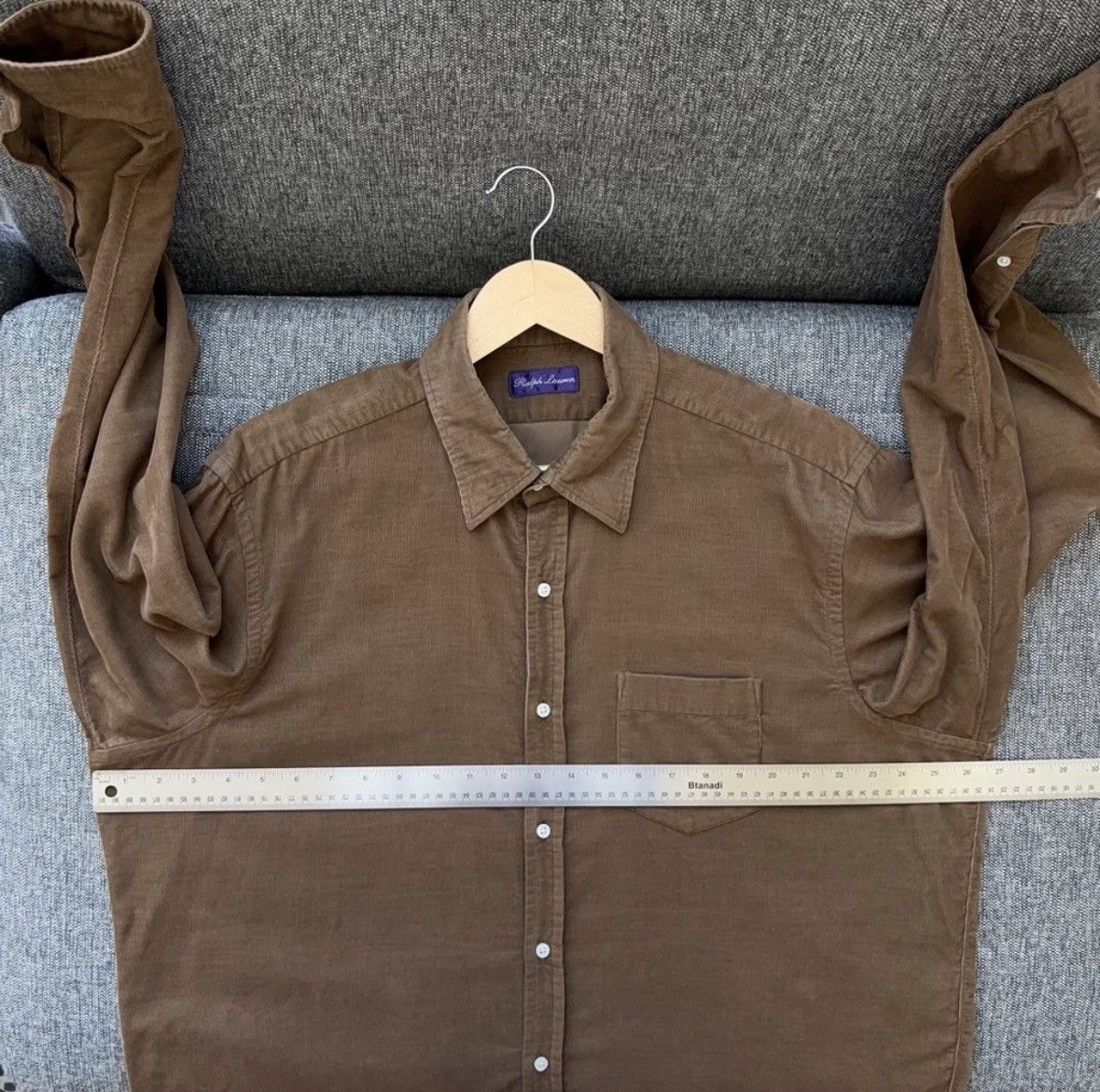 Ralph Lauren Purple Label Corduroy Shirt Size 17.5 XL XXL Fine Wale Made in Italy Size US XL / EU 56 / 4 - 10 Thumbnail