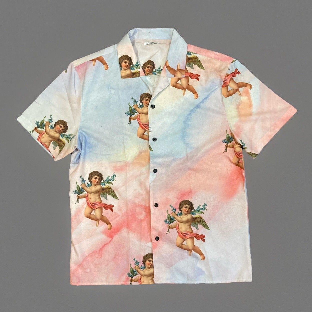 Fashion Nova Fashion Nova Angel Cherub Short Sleeve Pastel Shirt Pink Size US M / EU 48-50 / 2 - 1 Thumbnail