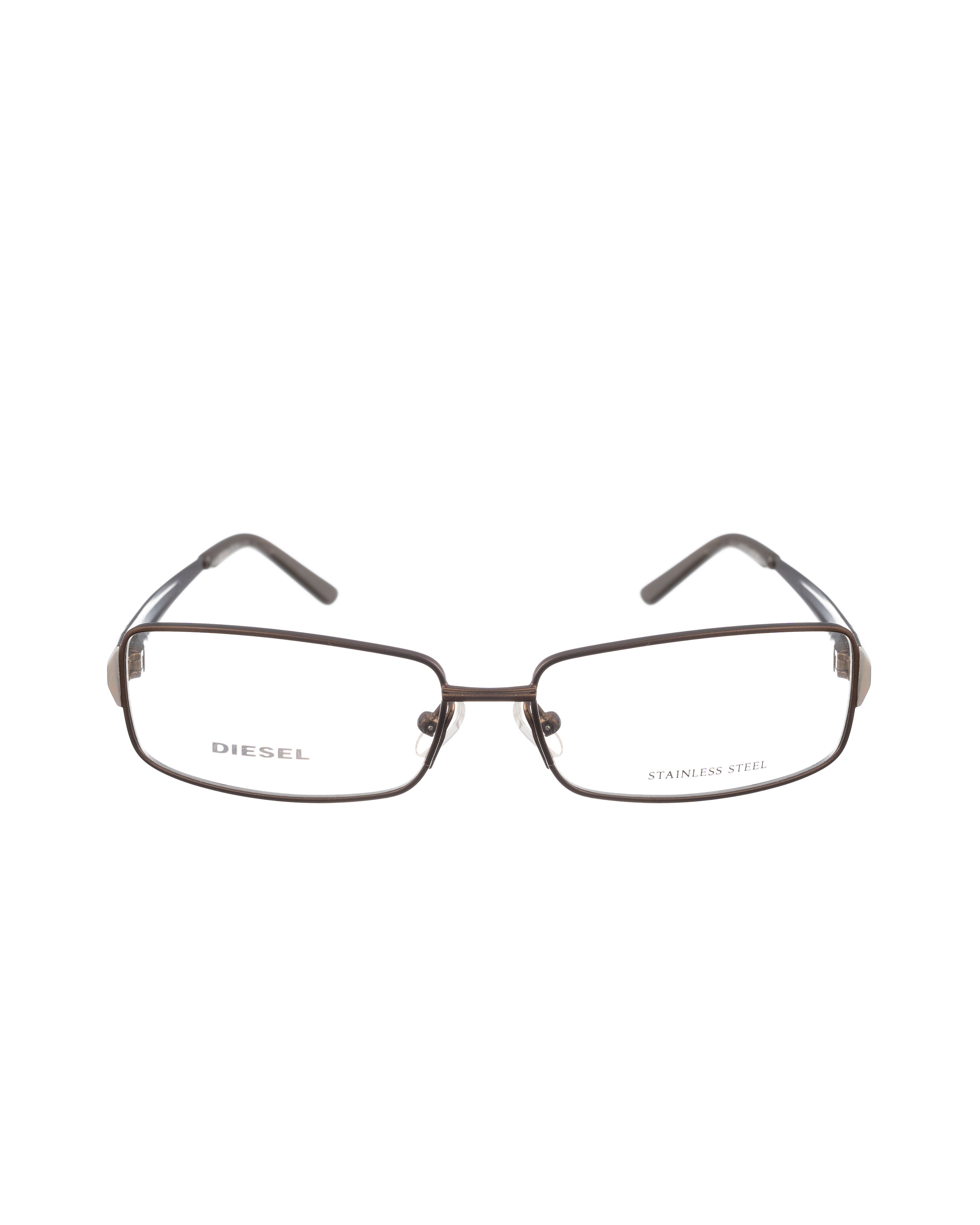 Diesel Diesel 90s Metallic Rectangular Chocolate Brown Glasses Size ONE SIZE - 1 Thumbnail