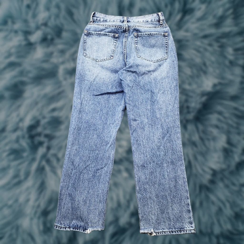 Pacsun PacSun Womens 26 Blue Denim Straight Leg Jeans Distressed High Rise Button Fly - Jeans - Womens Size 26 - PacSun Size 26" / US 2 / IT 38 - 1 Thumbnail