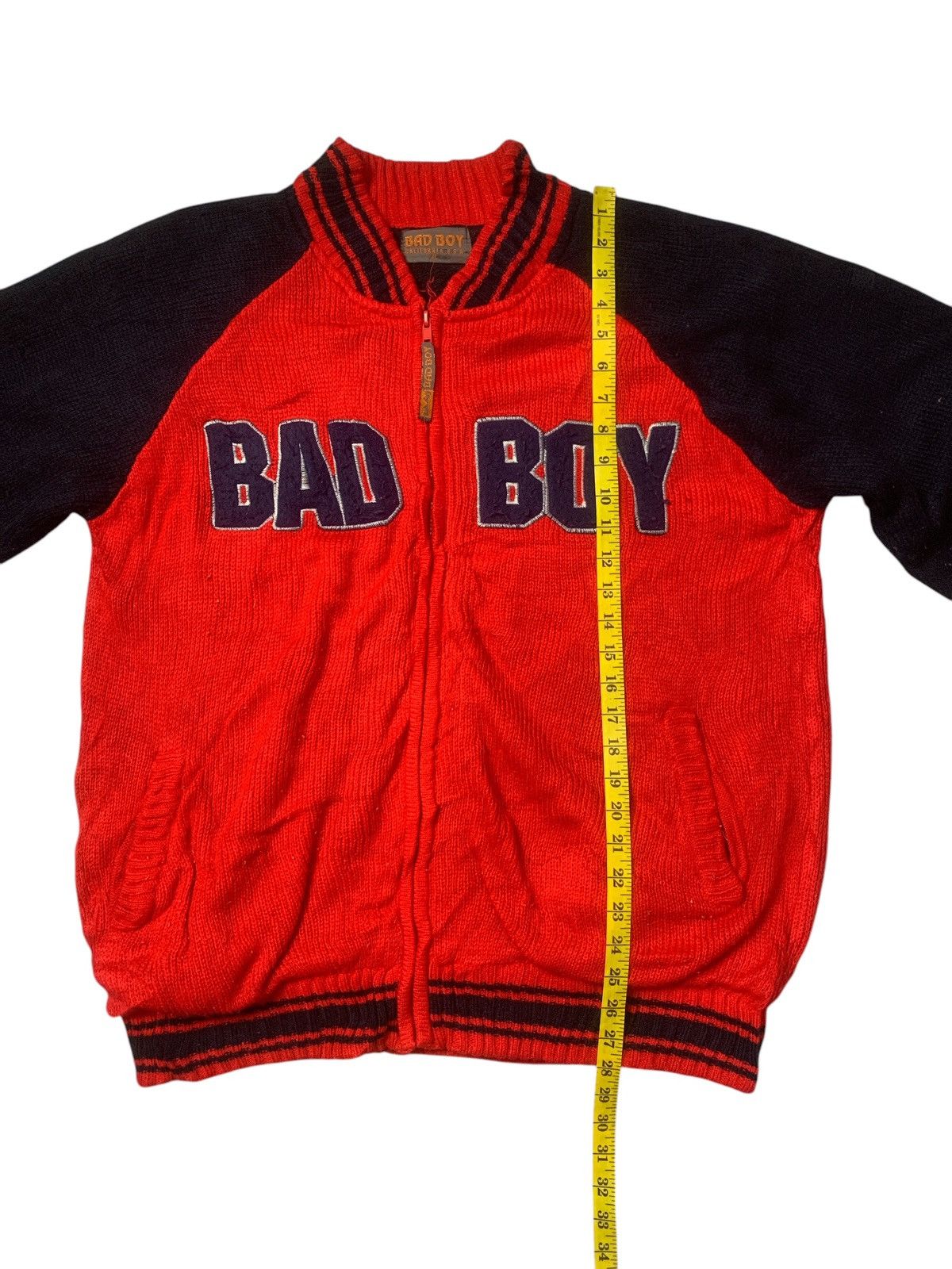 Japanese Brand × Vintage Rare Design Vintage Badboy Zipper Knitwear Sweater Size US XL / EU 56 / 4 - 8 Thumbnail