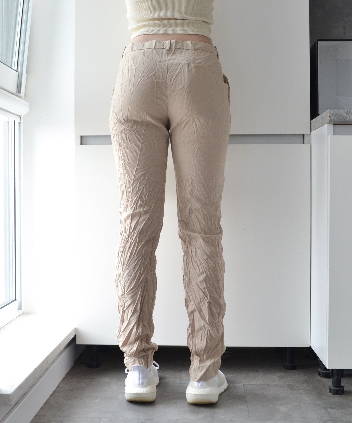 Acne Studios ACNE STUDIOS Pants Trousers Erle Froisse Crinkle Textured Size 26" / US 2 / IT 38 - 9 Thumbnail