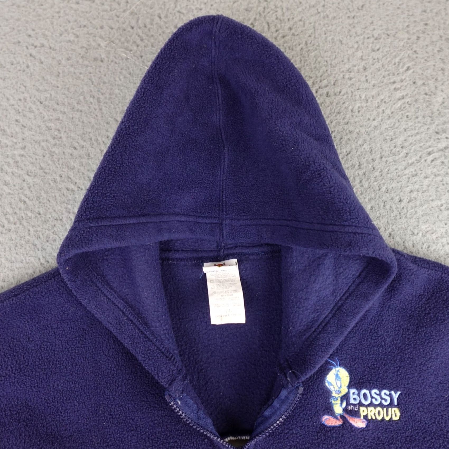 Vintage VINTAGE Looney Tunes Jacket Womens XL Blue Tweety Bird Bossy & Proud 1/4 Zip Size XL / US 12-14 / IT 48-50 - 6 Thumbnail