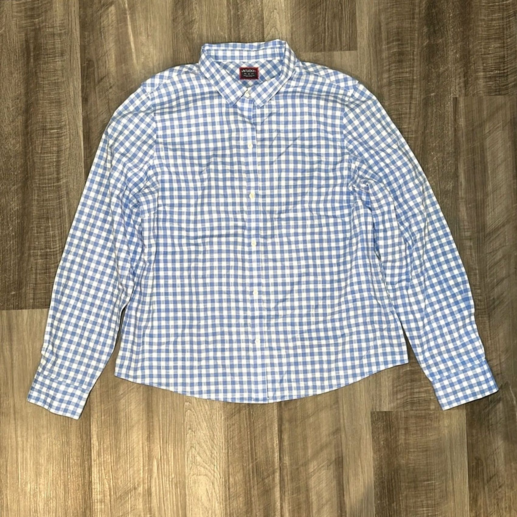 UNTUCKit UNTUCKit Rebeche Long Sleeve Button Up - 14 Women Blue Light Blue Gingham Button-Up Womens 14 Regular Size XL / US 12-14 / IT 48-50 - 2 Thumbnail