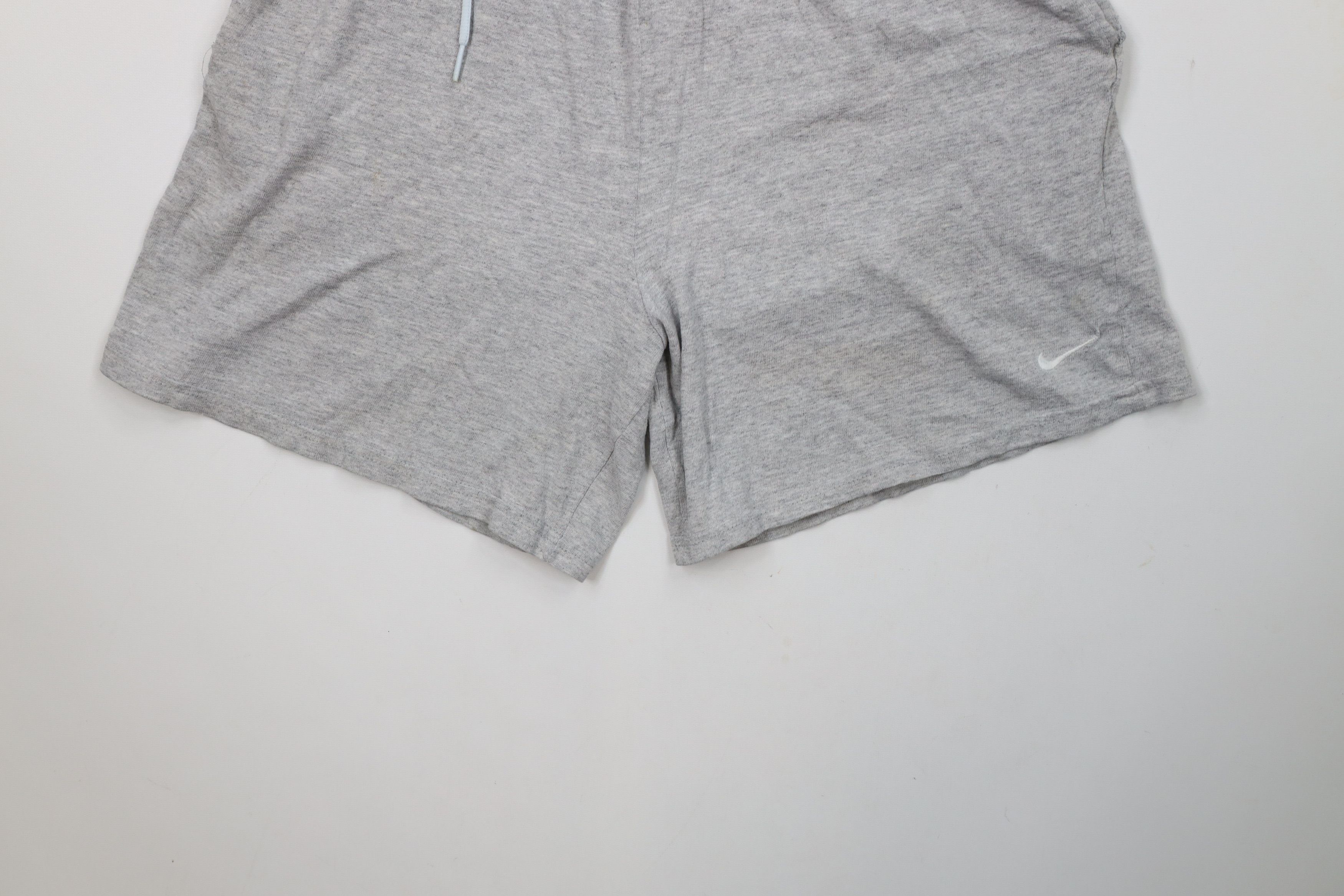 Nike × Vintage Vintage 90s Nike Travis Scott Mini Swoosh Shorts Gray USA Size US 32 / EU 48 - 4 Thumbnail
