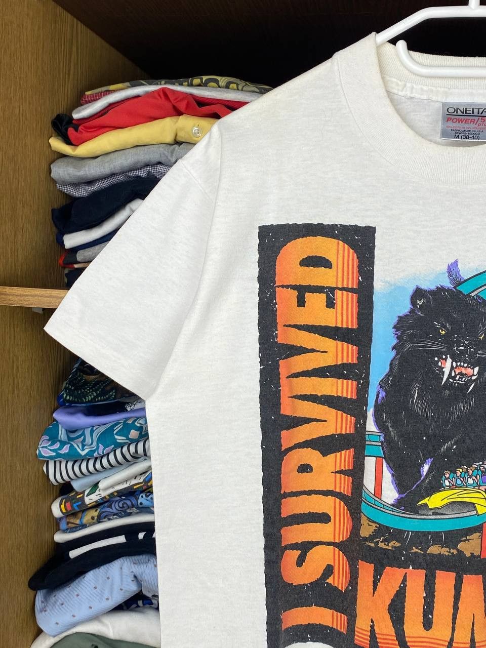 Vintage Vintage Kumba Roller Coaster 90s Oneita Theme Park Tee Size US M / EU 48-50 / 2 - 2 Thumbnail