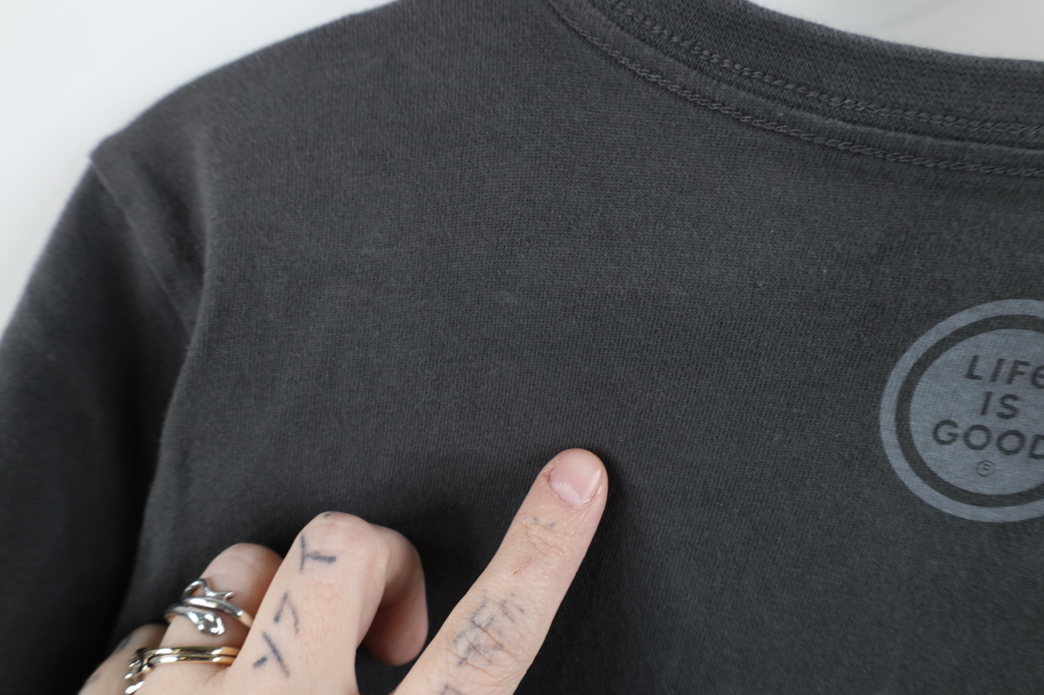 Life is Good × Vintage Life Is Good Spell Out Seasons Heart Short Sleeve T-Shirt Size S / US 4 / IT 40 - 10 Thumbnail