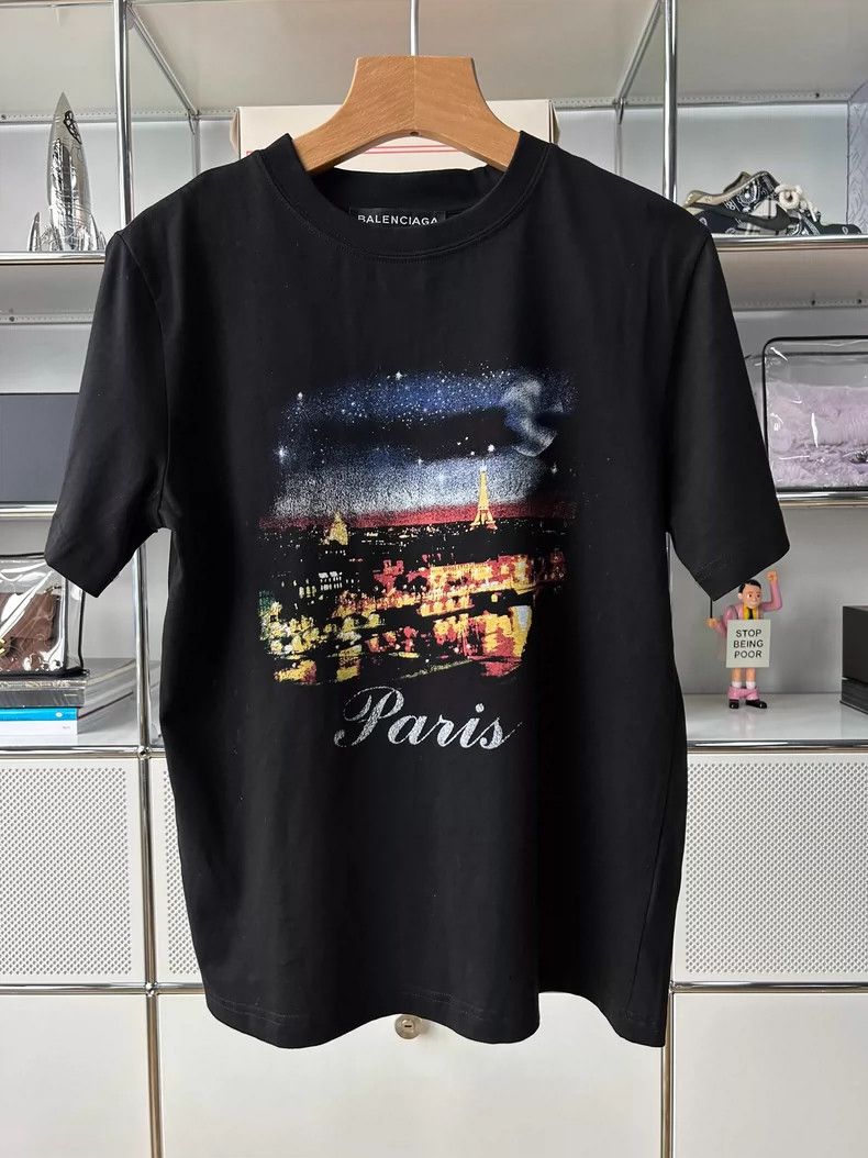 Balenciaga Charcoal Cotton Oversize Tbilisi T-Shirt | Grailed