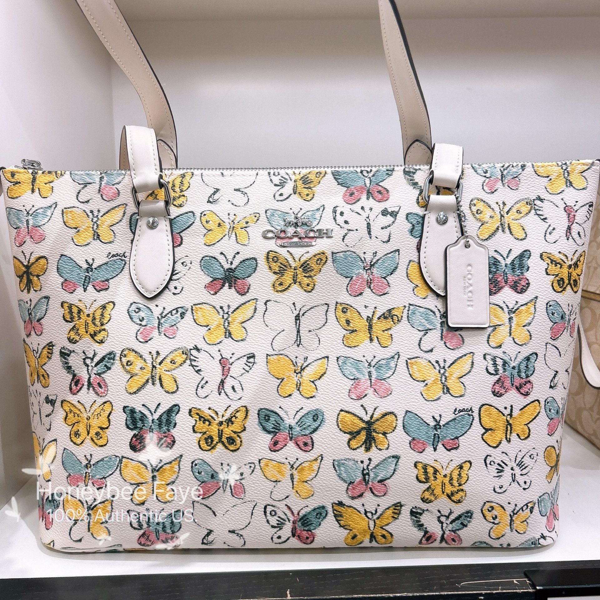 Coach Gallery Tote Bag With Butterfly Print CAR36 Size ONE SIZE - 2 Thumbnail