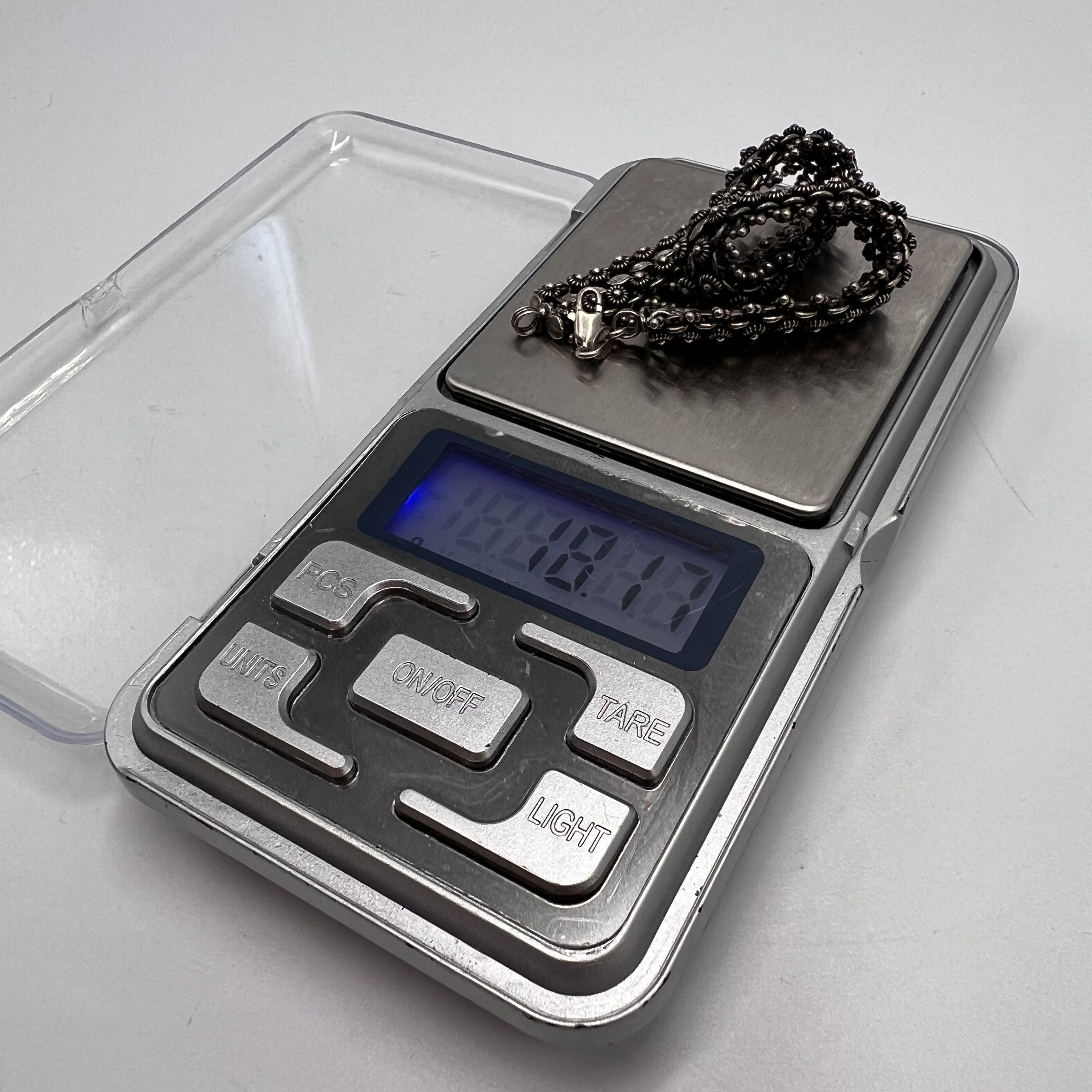 Sterling Silver Vintage Bracelet Chain Black Sterling Silver 925 Jewelry Size ONE SIZE - 8 Thumbnail