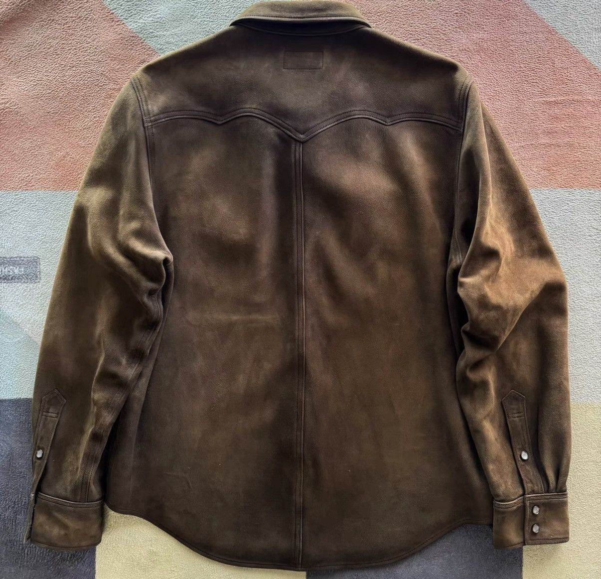 RRL Ralph Lauren RRL Ralph Lauren Double RL Suede Leather Shirt K22 Size US XL / EU 56 / 4 - 2 Thumbnail