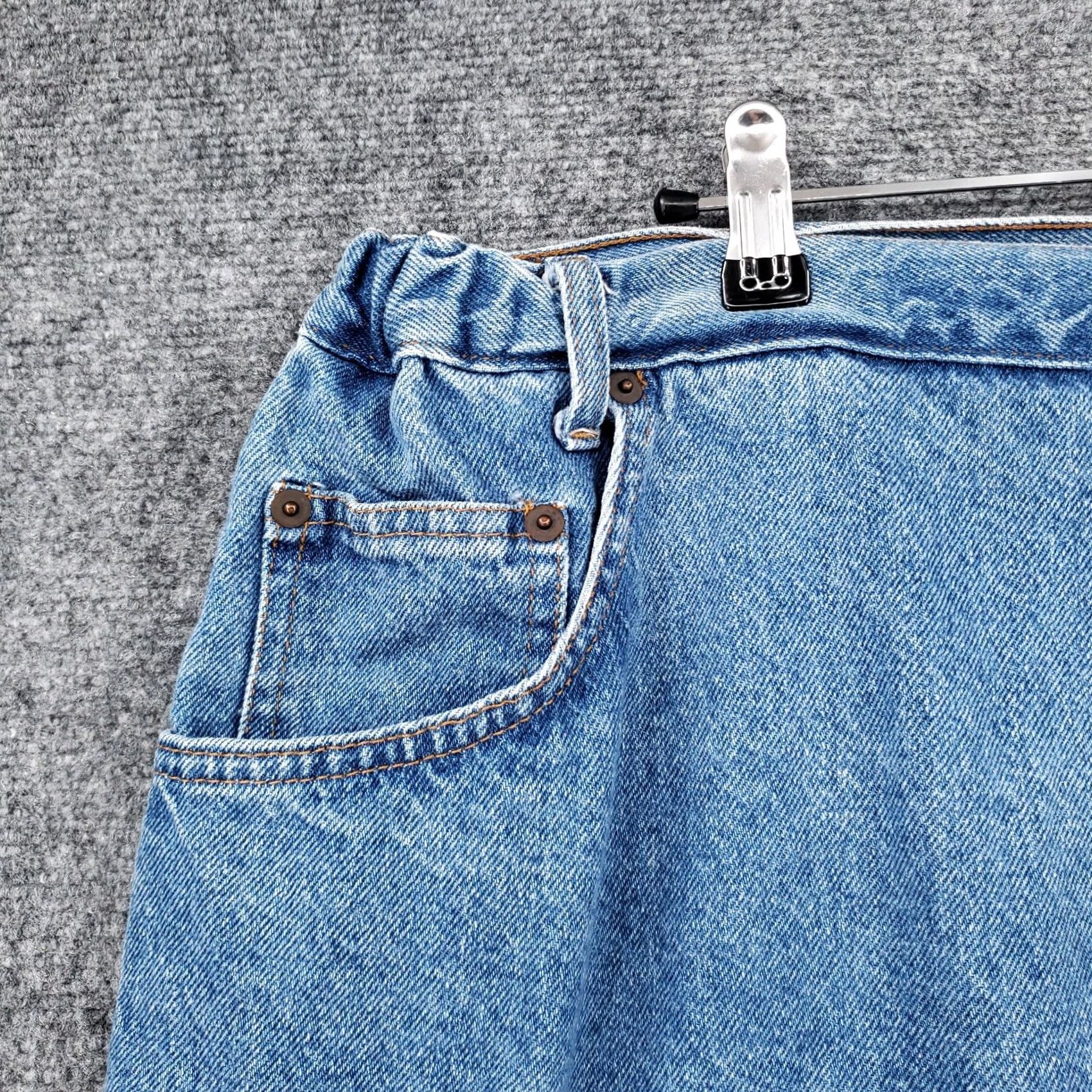 Denime Rebel Skirt Women 20W Plus Blue Denim Jean Mini Pencil Elastic Waist Size 42" / US 20 - 4 Thumbnail