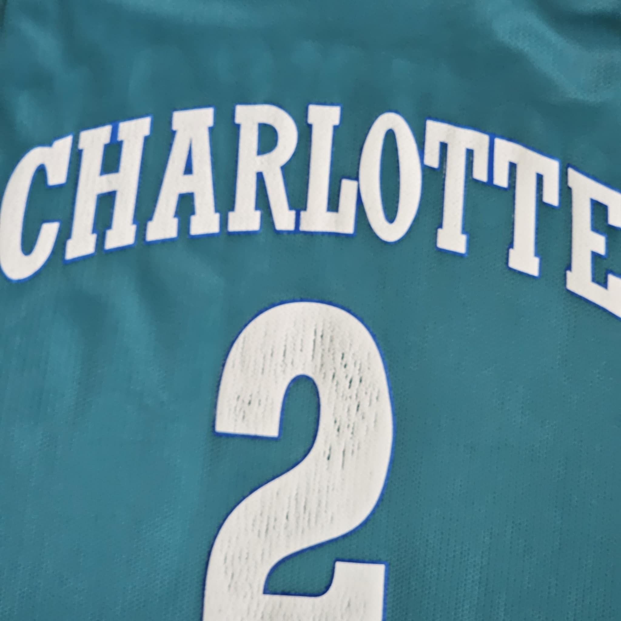 Champion × Vintage Charlotte Hornets Vintage 90s Larry Johnson Jersey Size US XL / EU 56 / 4 - 5 Thumbnail