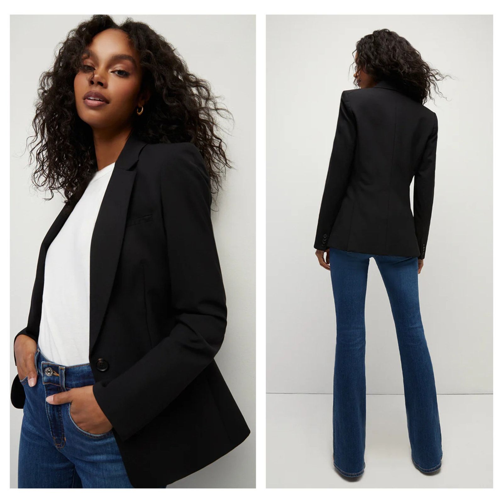 image of Veronica Beard Classic Dickey Jacket Size 10 in Black, Women's
