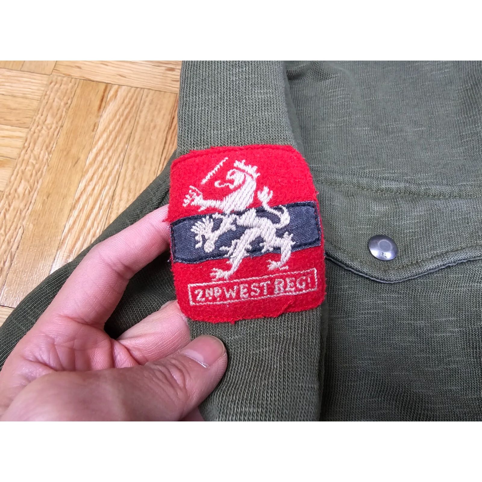Ralph Lauren RALPH LAUREN POLO MILITARY STYLE HOODED RUGBY SHIRT SZ LARGE SHIRT Men Hooded Green Cotton Knit 90s Western Style Polo Rugby Size US L / EU 52-54 / 3 - 6 Thumbnail