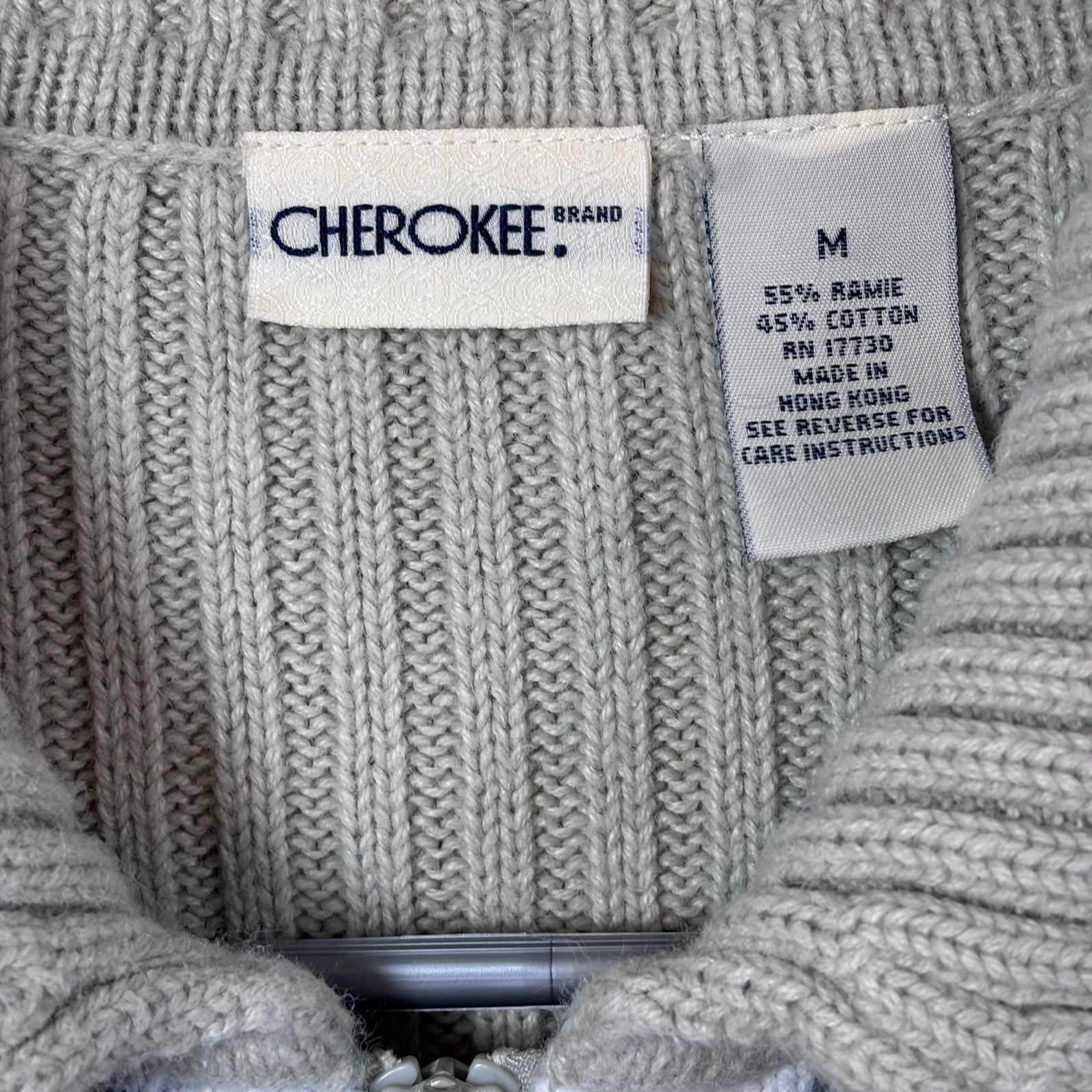 Cherokee Cherokee Women's Green Ripped Striped Sweater Cardigan. Size M / US 6-8 / IT 42-44 - 4 Thumbnail