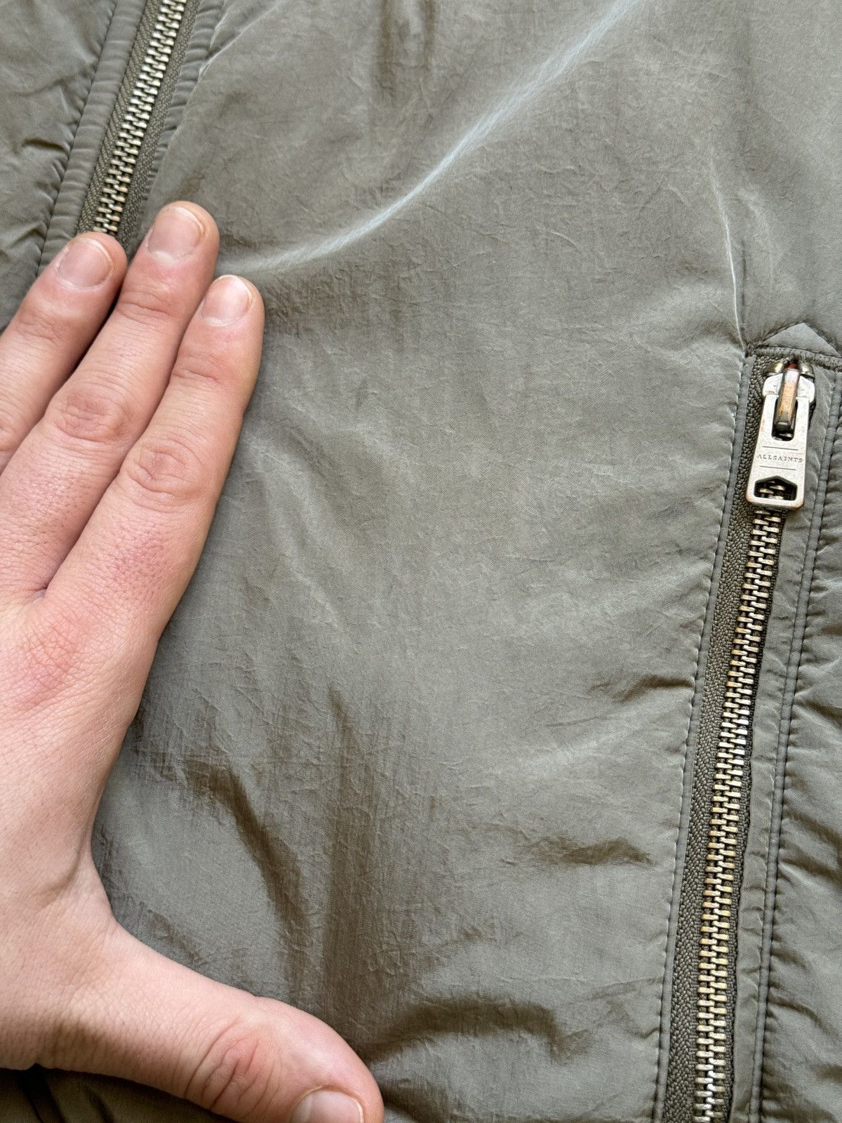 Allsaints AllSaints Nylon Bomber Jacket Khaki Military Avant Garde Size US S / EU 44-46 / 1 - 19 Thumbnail