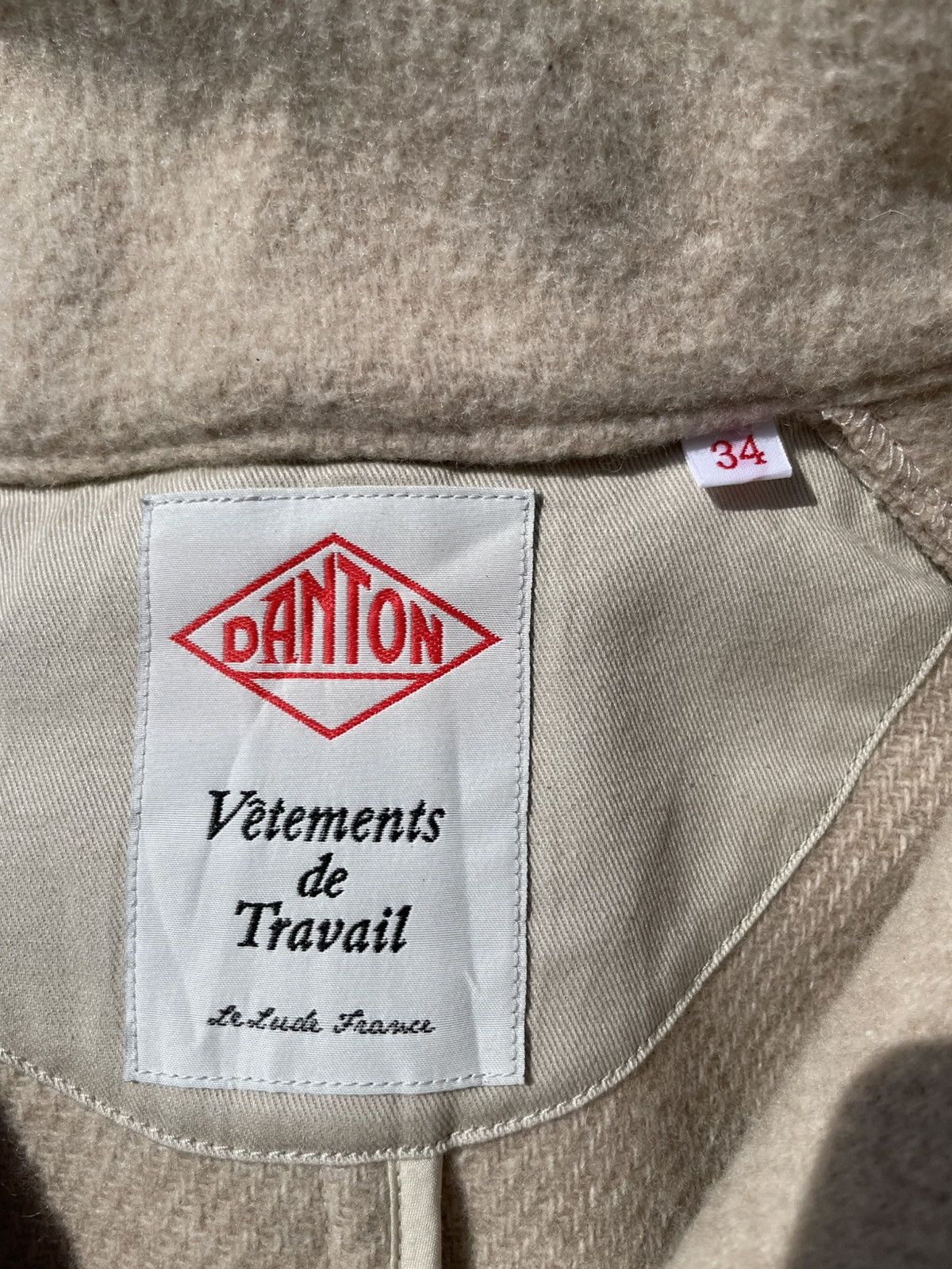 Danton RARE🔥 Danton Vetements De Travail Beige Wool Coat Size S / US 4 / IT 40 - 7 Thumbnail