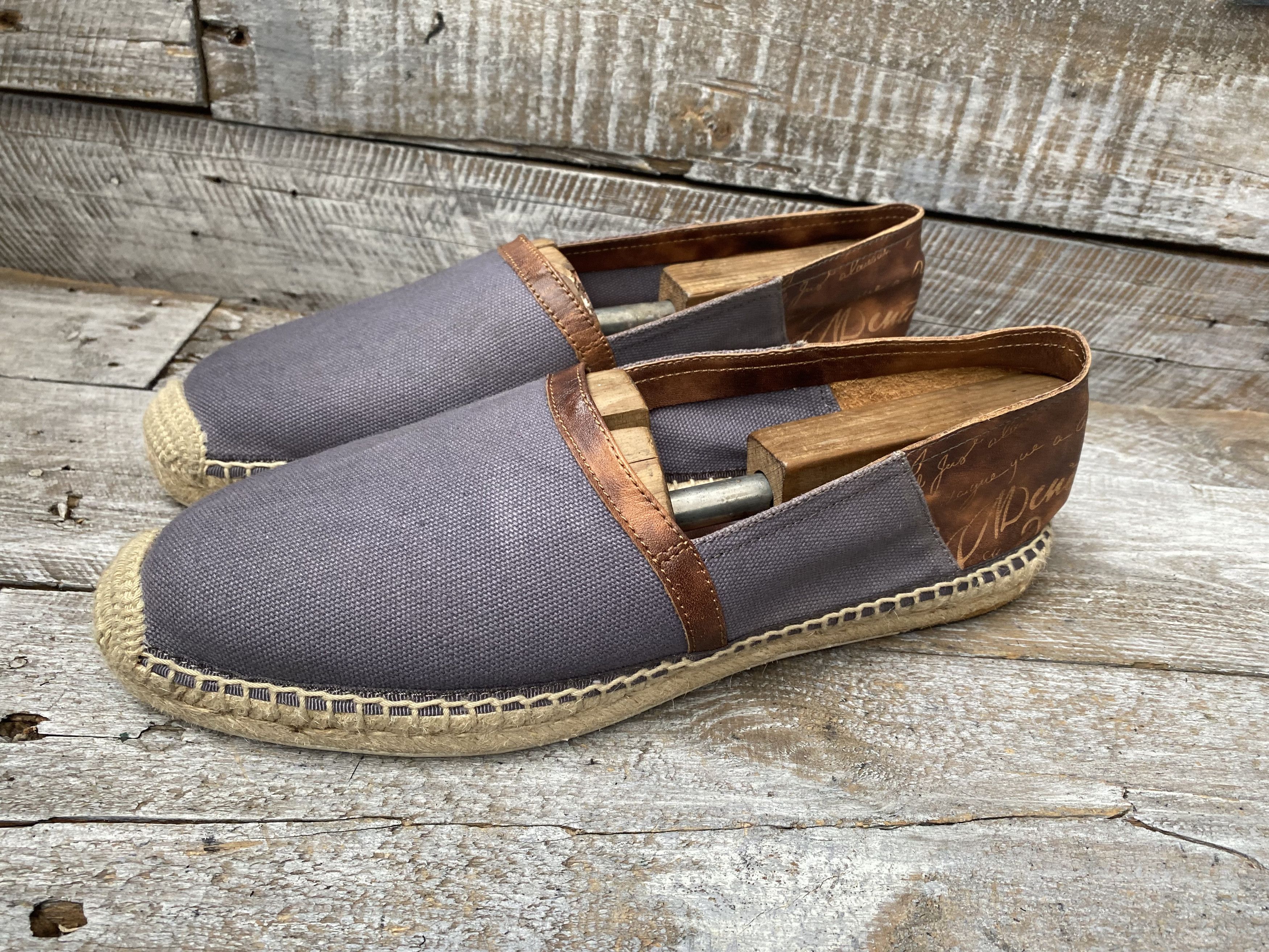Berluti × Designer Berluti espadrille scritto signature slip on shoes sz 8 Size US 9 / EU 42 - 3 Thumbnail