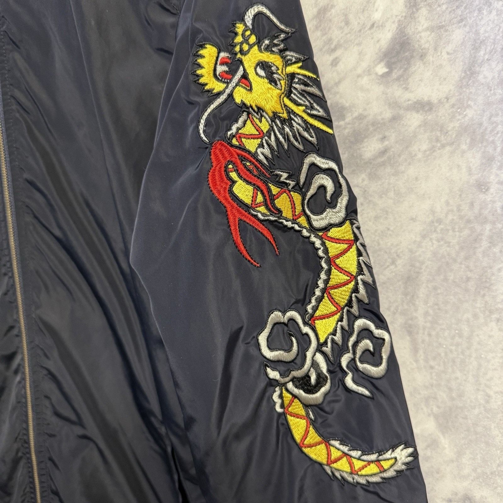 Avirex × Vintage Avirex Souvenir Jacket Mens Medium Black Japanese Embroidere Size US M / EU 48-50 / 2 - 5 Thumbnail