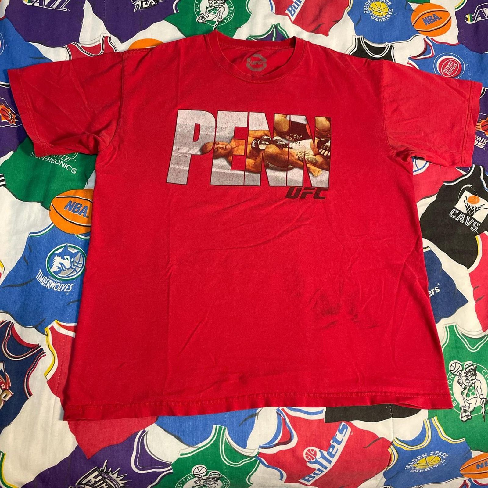 UFC × Vintage Y2K UFC BJ Penn Hawaiian Fighter Merch PPV Tee Size US L / EU 52-54 / 3 - 1 Thumbnail
