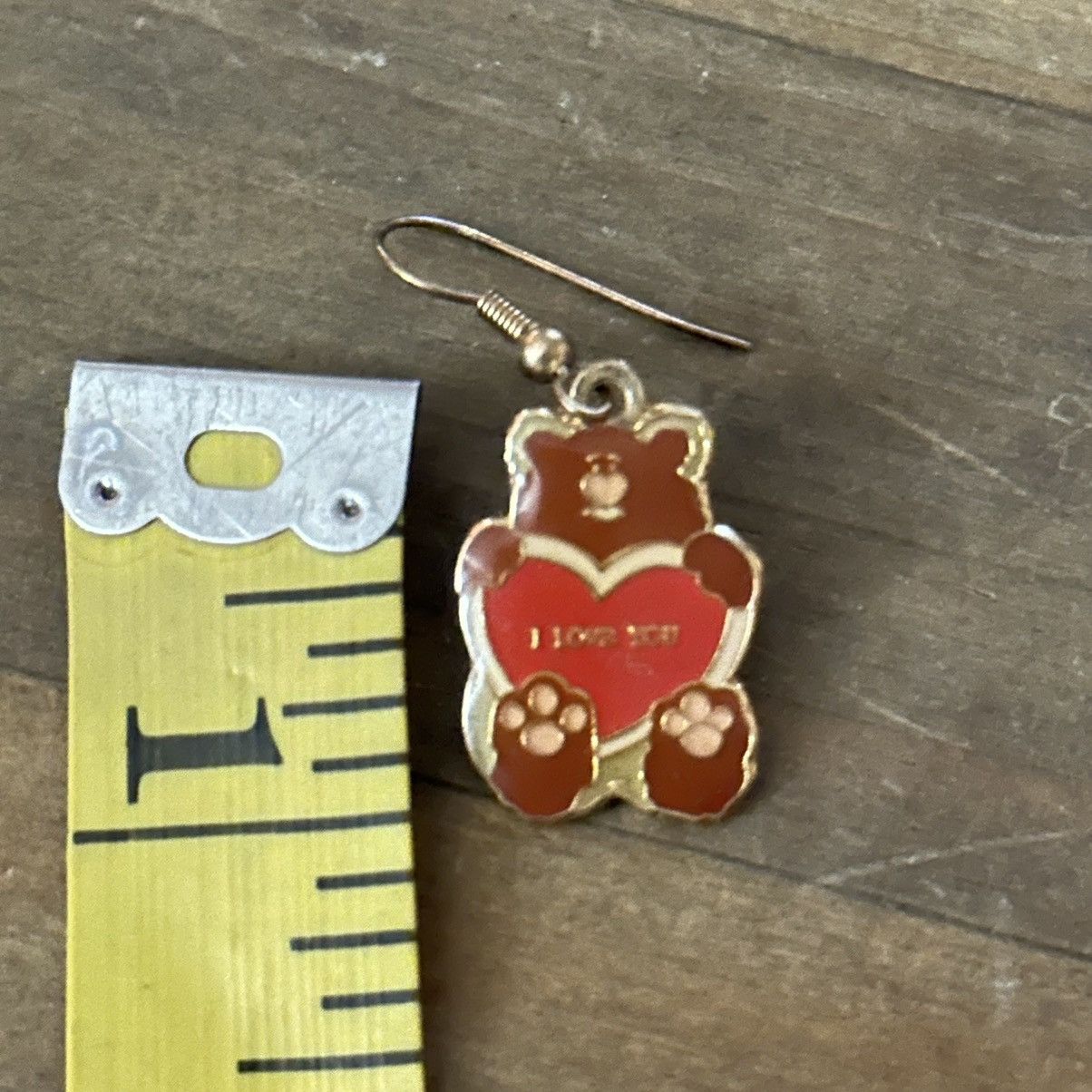Other I Love You Teddy Bear dangle hook earrings Size ONE SIZE - 3 Thumbnail