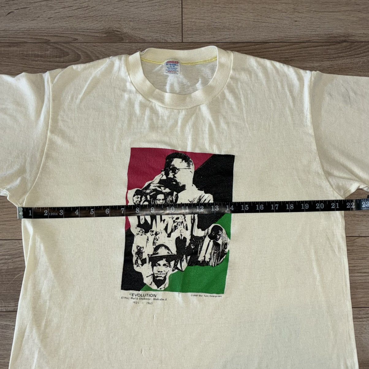 Jerzees 80s Malcolm X Revolution tee Shirt Size US XL / EU 56 / 4 - 6 Thumbnail