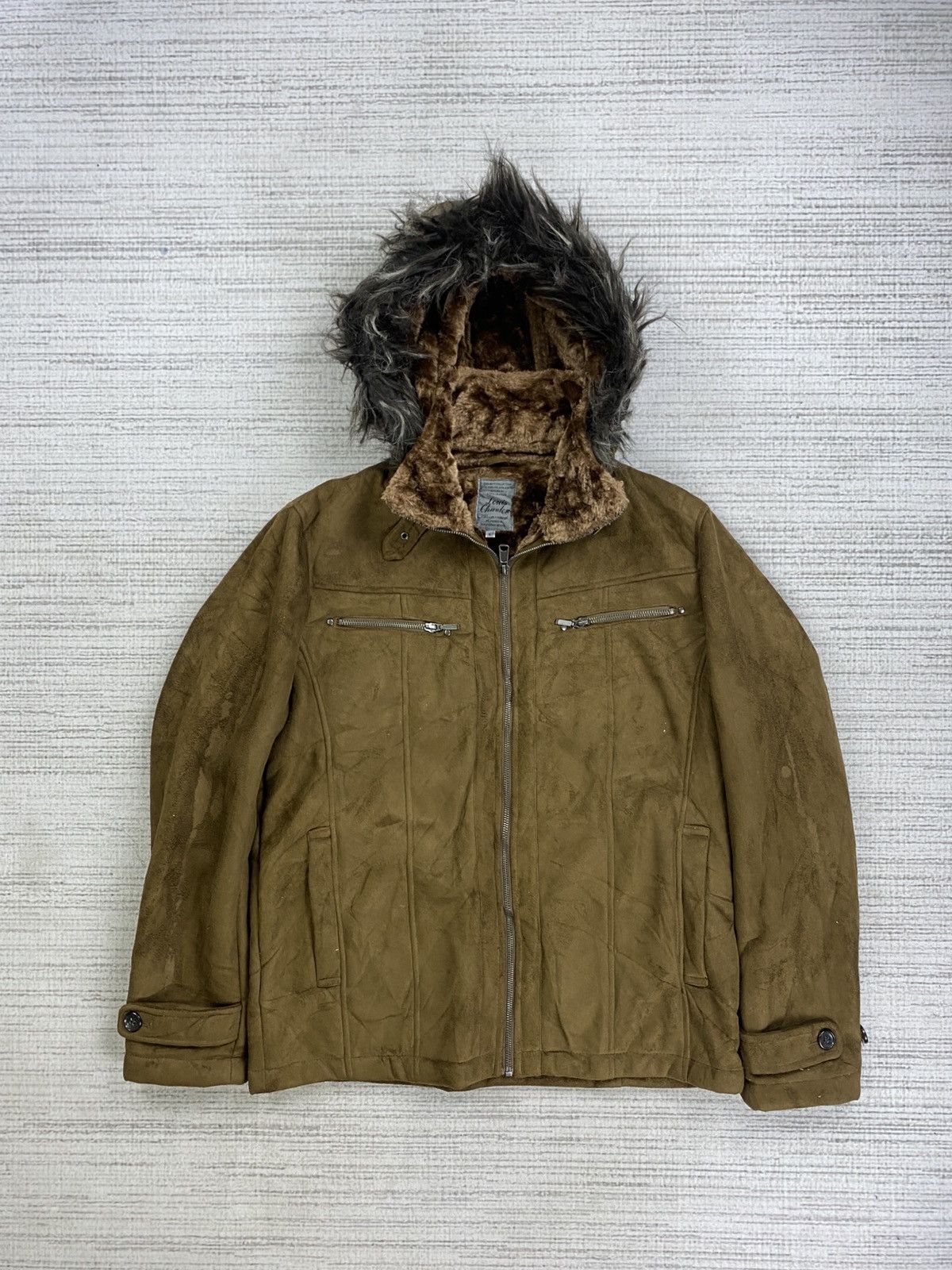 If Six Was Nine 🔥Louis Chavlon Faux Fur Hoodie Suede Leather Jacket Size US M / EU 48-50 / 2 - 6 Thumbnail